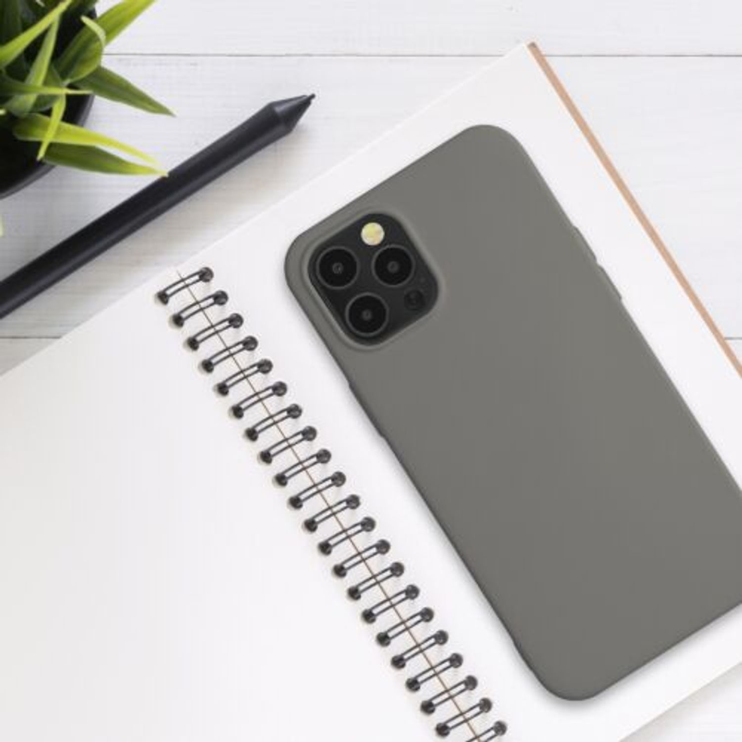 Husa pentru Apple iPhone 12 Pro Max, Silicon, Gri, 52714.155 fotografia produsului View 6 L