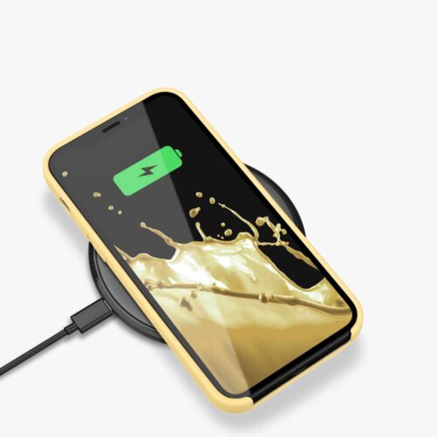 Husa pentru iPhone 12 Pro Max, Silicon, Galben, 52644.216 fotografia produsului View 2 L