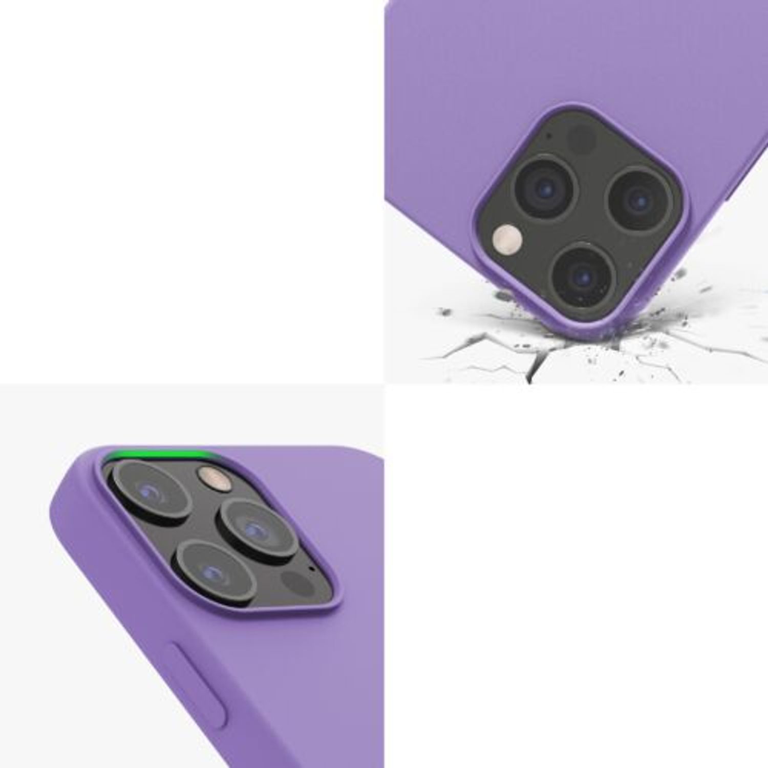 Husa pentru iPhone 12 Pro Max, Silicon, Mov, 52644.222 fotografia produsului View 9 L