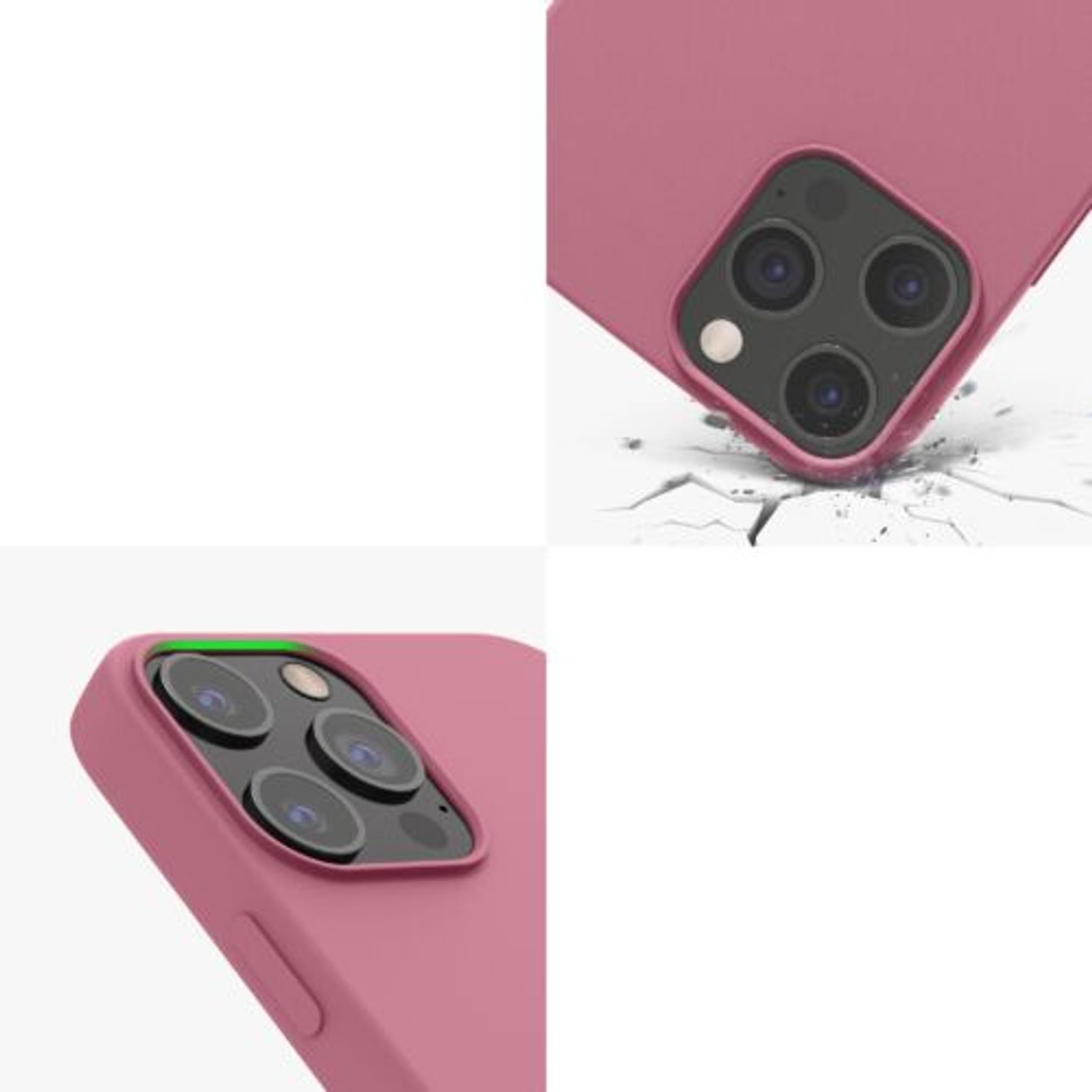 Husa pentru Apple iPhone 12 Pro Max, Silicon, Roz, 52644.167 fotografia produsului View 8 L