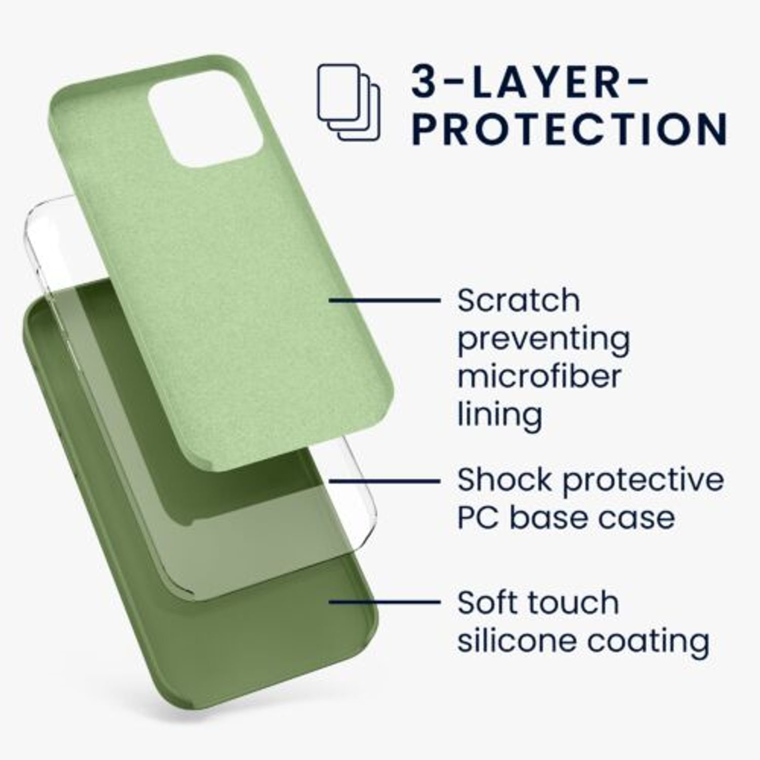 Husa pentru Apple iPhone 12 Pro Max, Silicon, Verde, 52644.179 fotografia produsului View 5 L