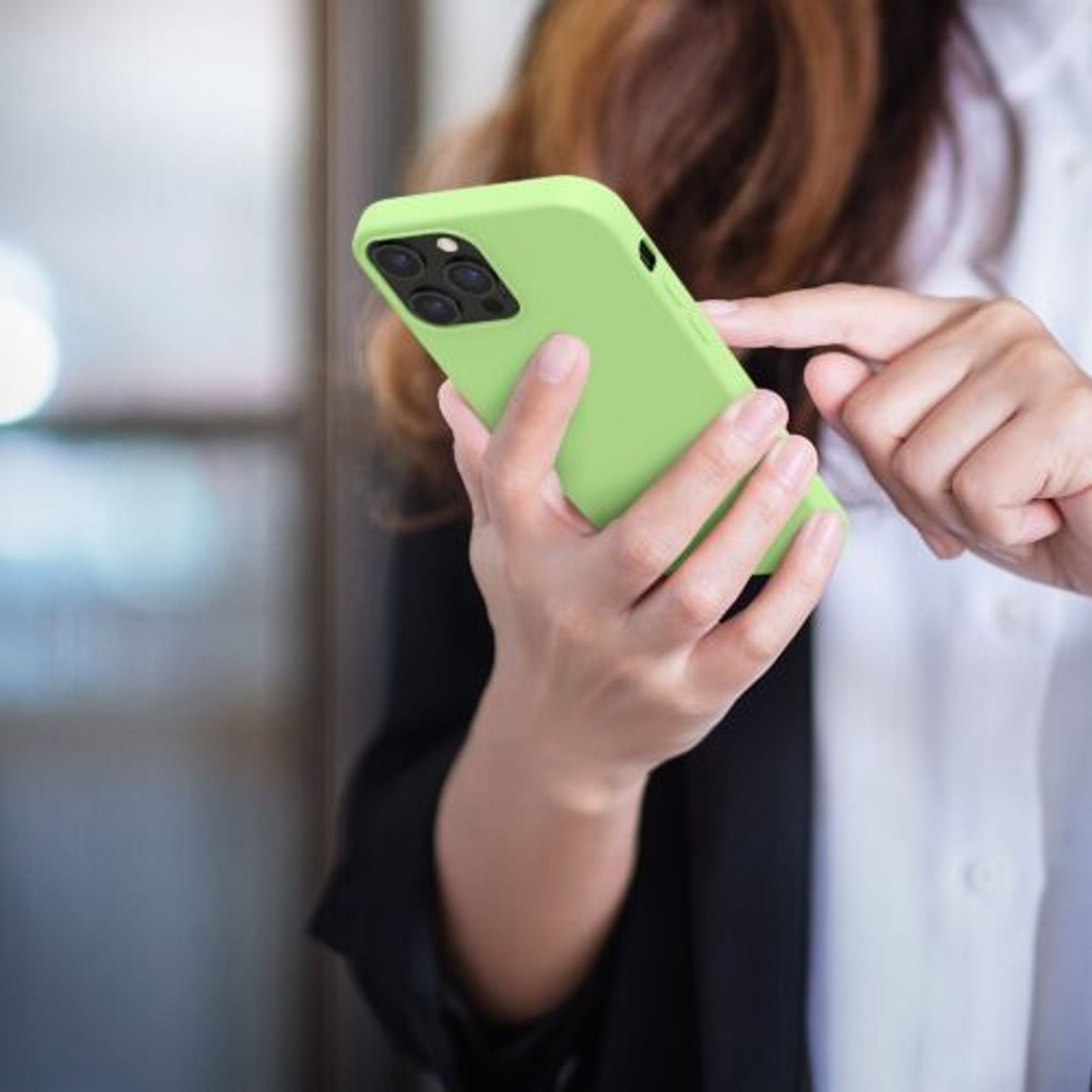 Husa pentru Apple iPhone 12 Pro Max, Silicon, Verde, 52644.214 fotografia produsului View 3 L