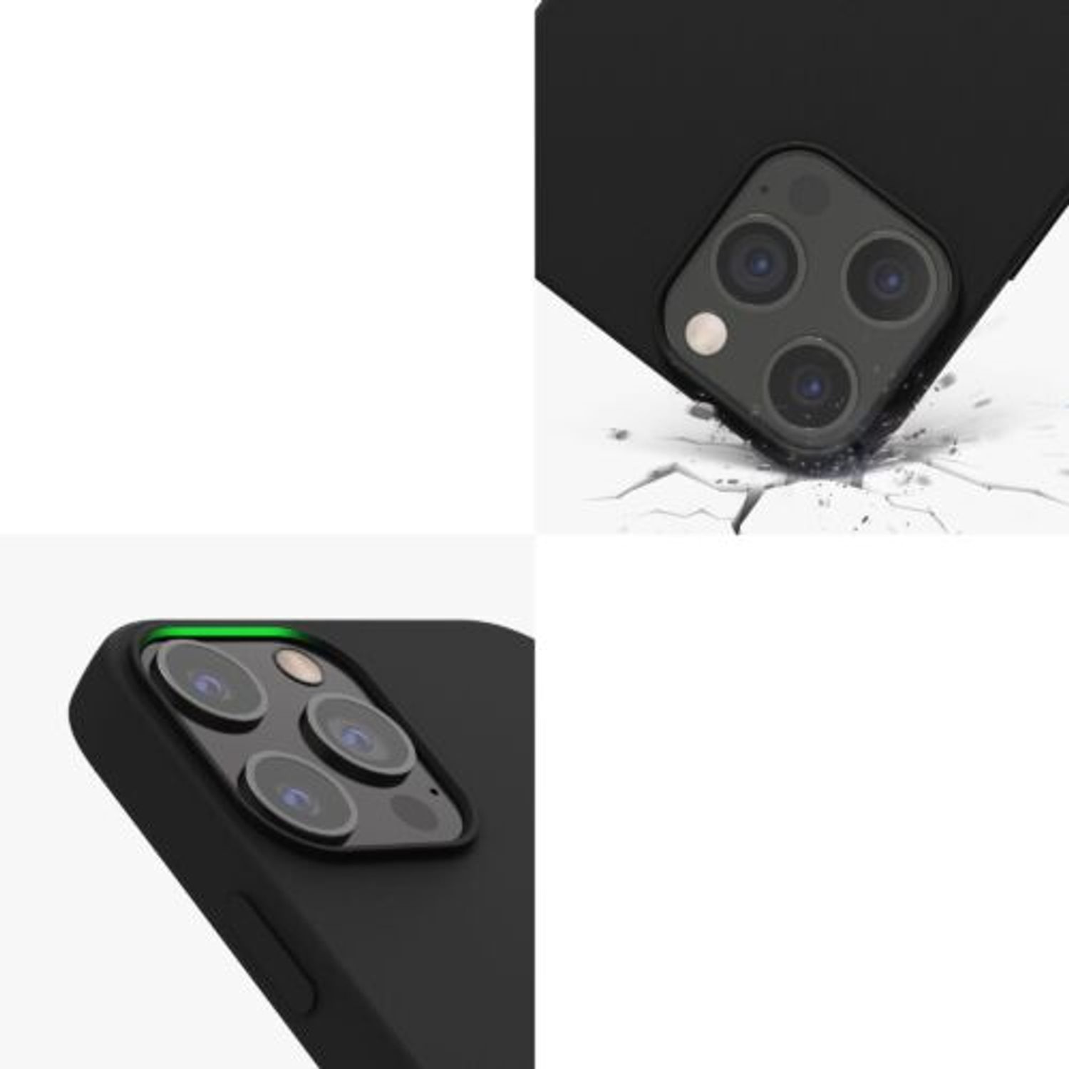 Husa pentru Apple iPhone 12 Pro Max, Silicon, Negru, 52644.01 fotografia produsului View 11 L