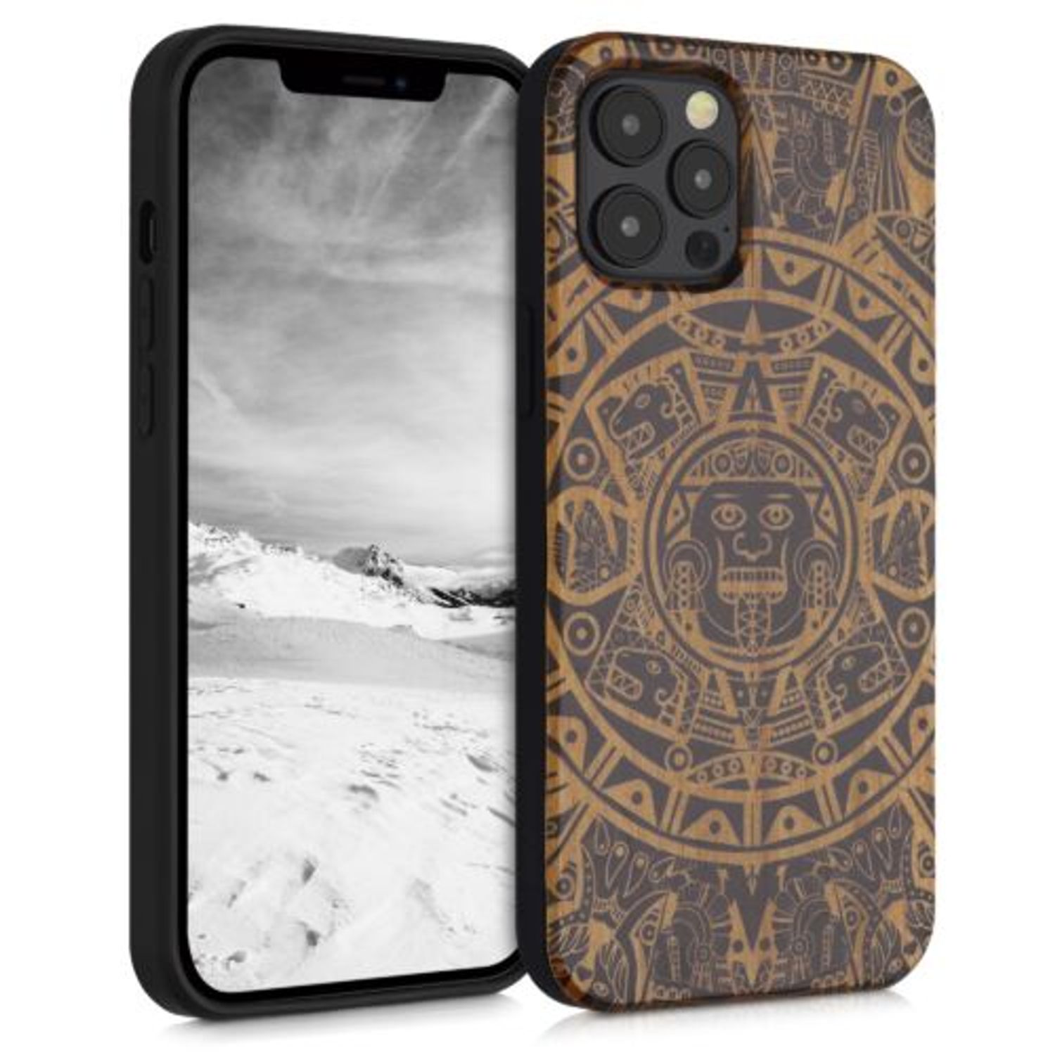 Husa pentru iPhone 12 Pro Max, Lemn, Maro, 52736.06 fotografia produsului