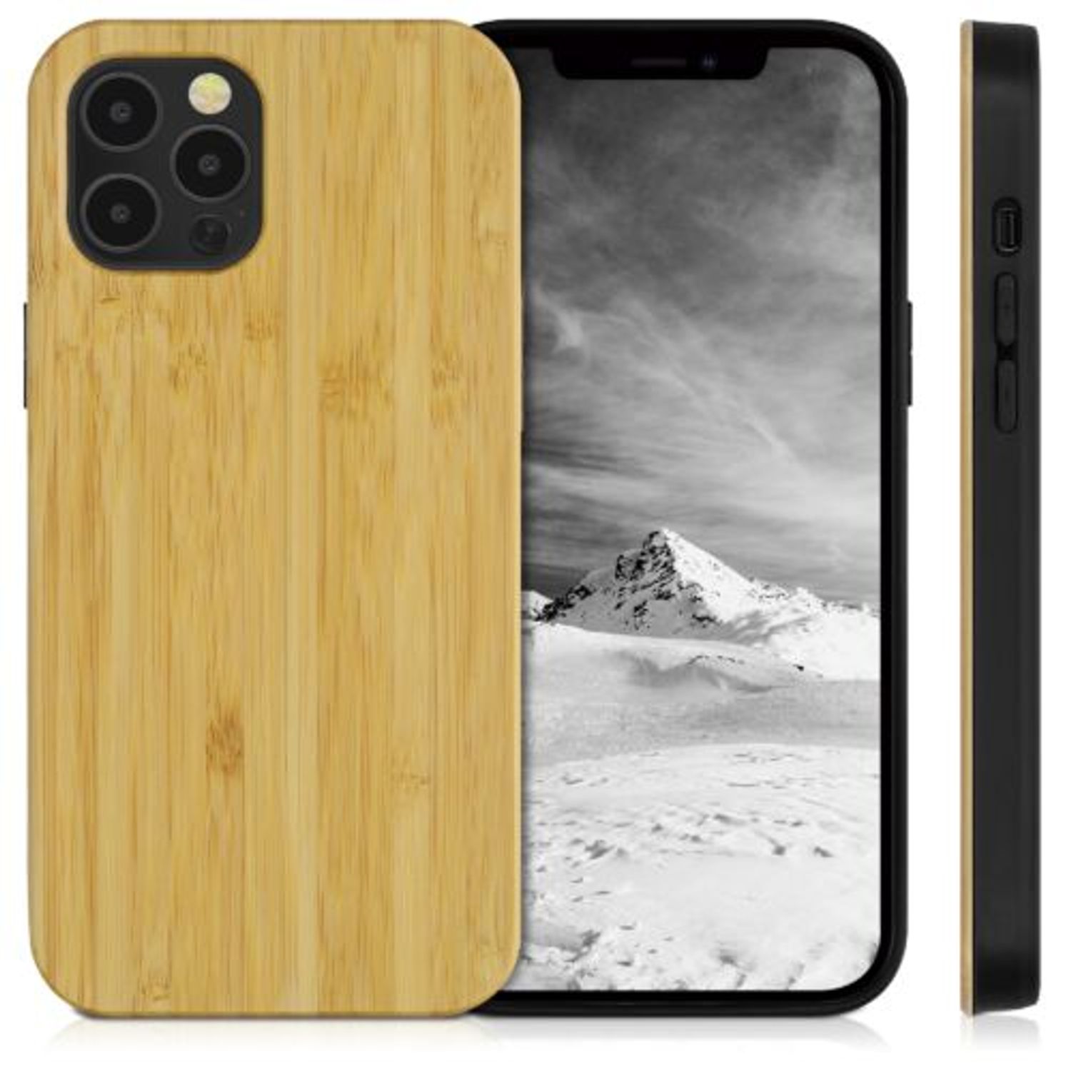Husa pentru iPhone 12 Pro Max, Lemn, Maro, 54723.24 fotografia produsului View 2 L