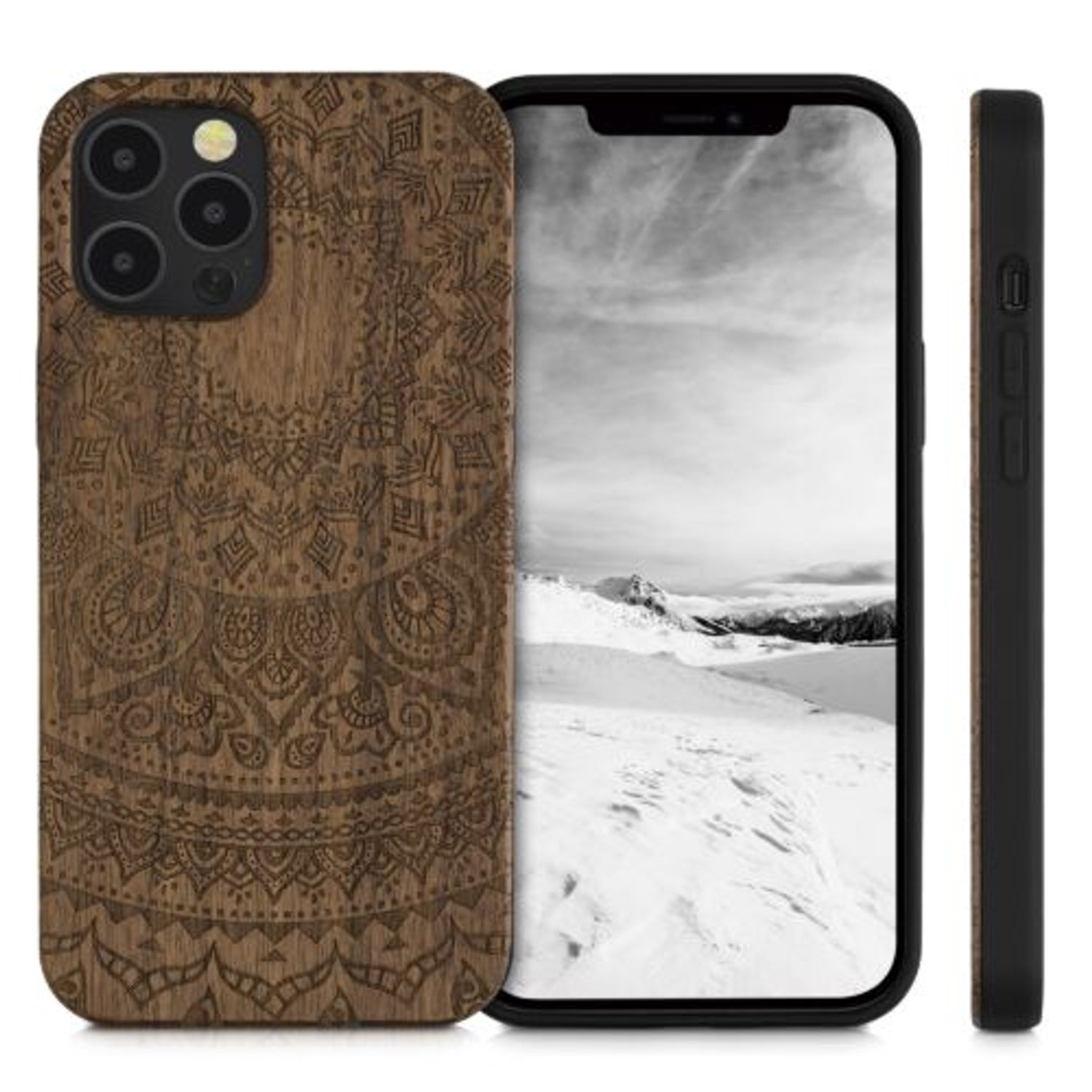 Husa pentru iPhone 12 Pro Max, Lemn, Maro, 52736.05 fotografia produsului View 2 L