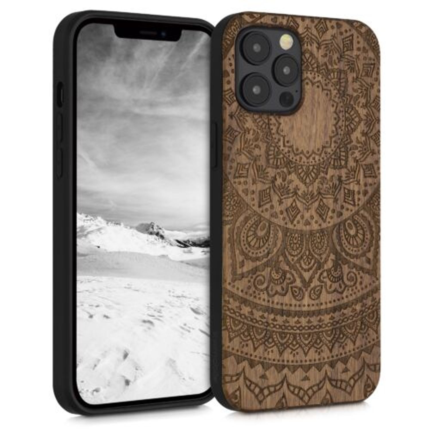 Husa pentru iPhone 12 Pro Max, Lemn, Maro, 52736.05 fotografia produsului