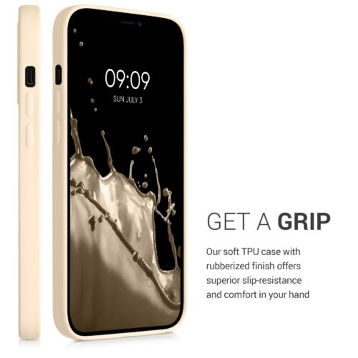 Husa pentru iPhone 12 Pro Max, Silicon, Crem, 54514.210 fotografia produsului View 3 L
