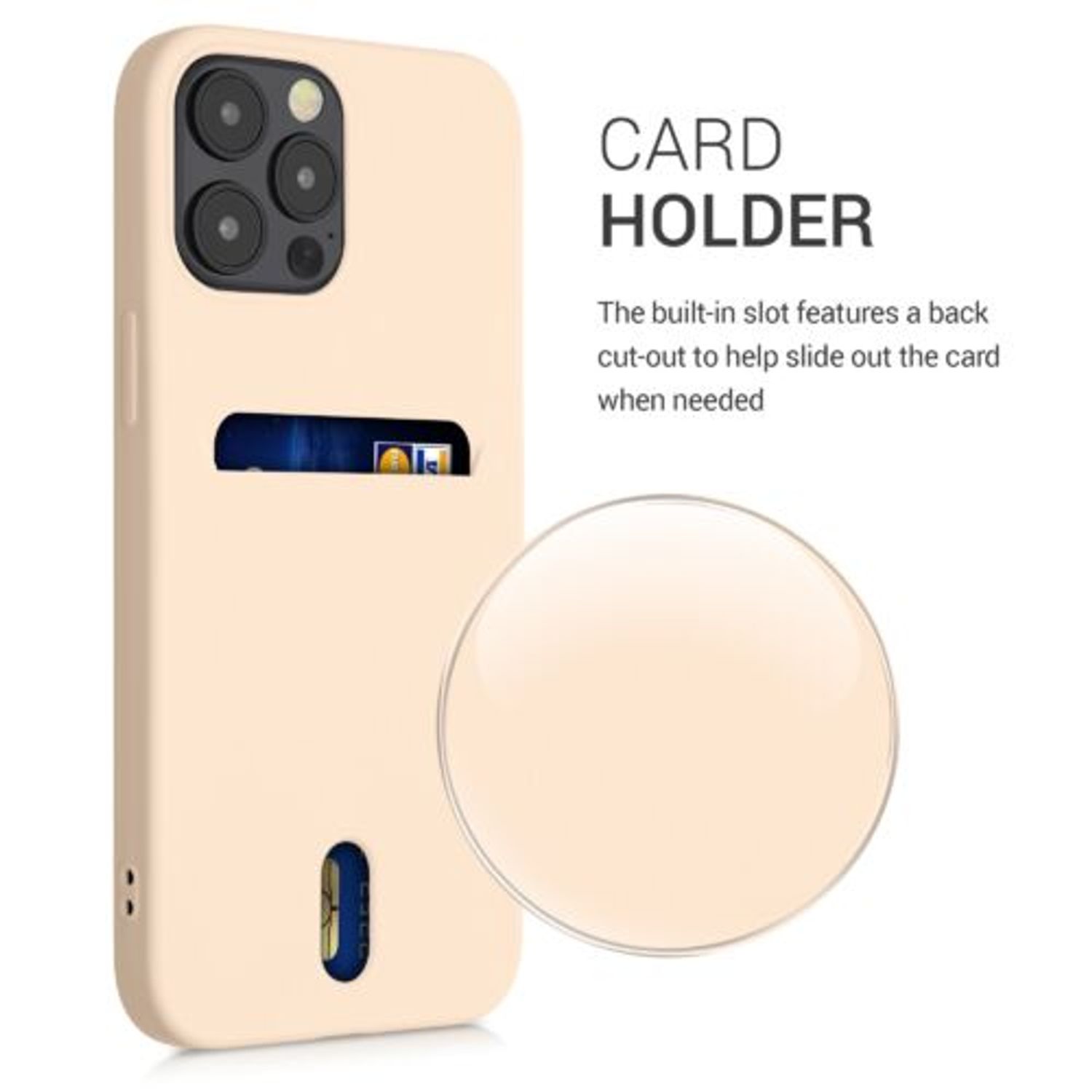 Husa pentru iPhone 12 Pro Max, Silicon, Crem, 54514.210 fotografia produsului View 5 L