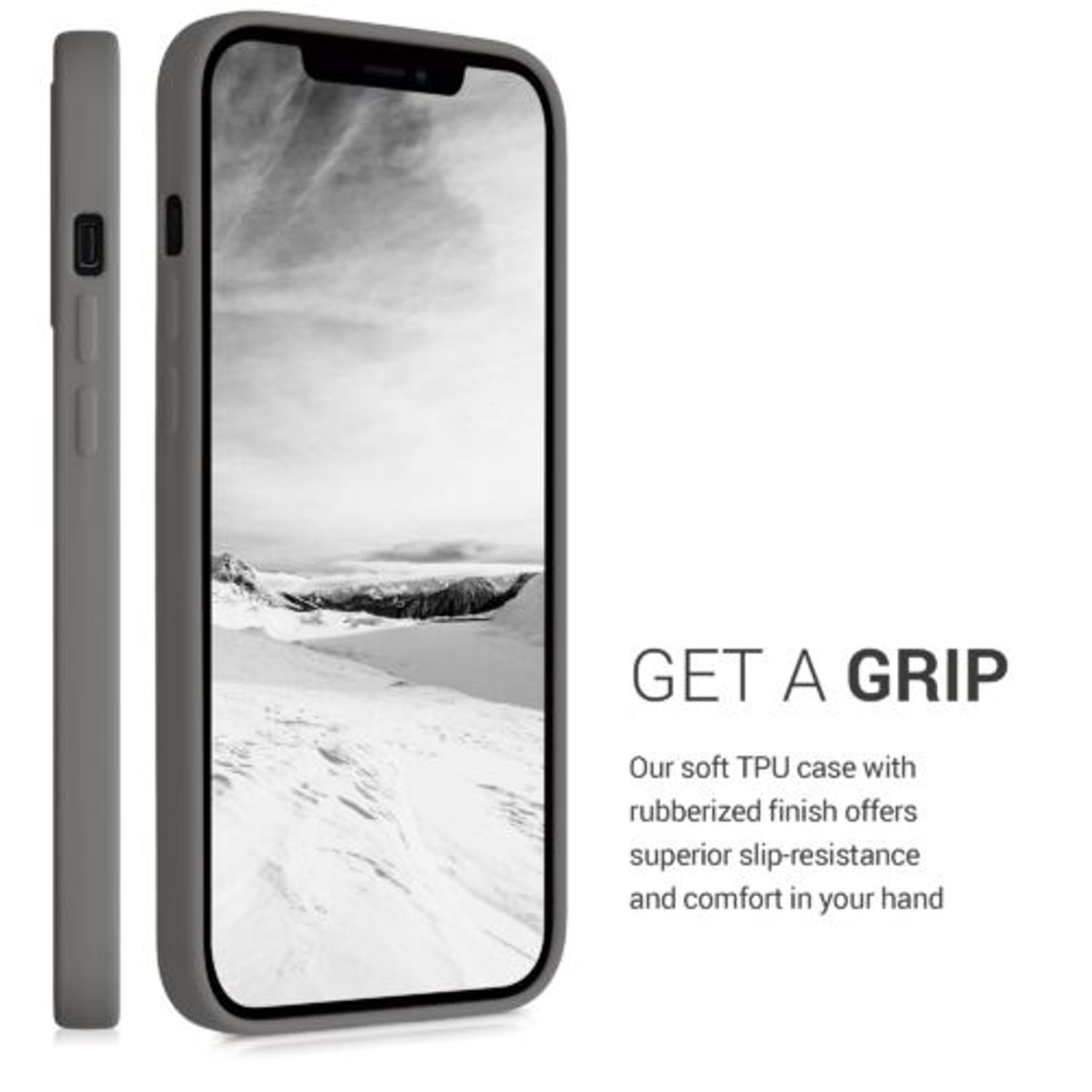 Husa pentru iPhone 12 Pro Max, Silicon, Gri, 54514.155 fotografia produsului View 4 L