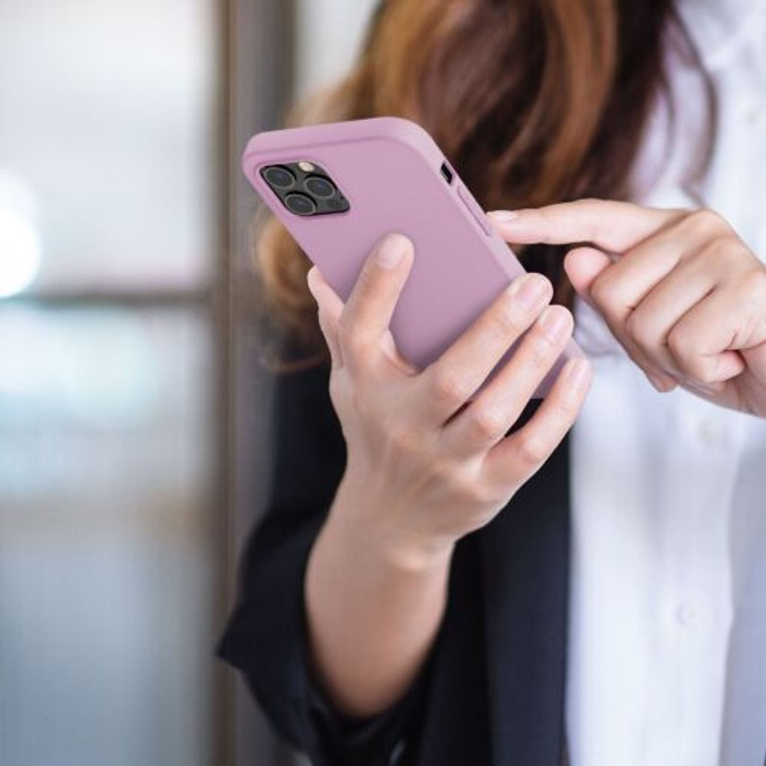 Husa pentru Apple iPhone 12 Pro Max, Silicon, Roz, 53940.10 fotografia produsului View 5 L