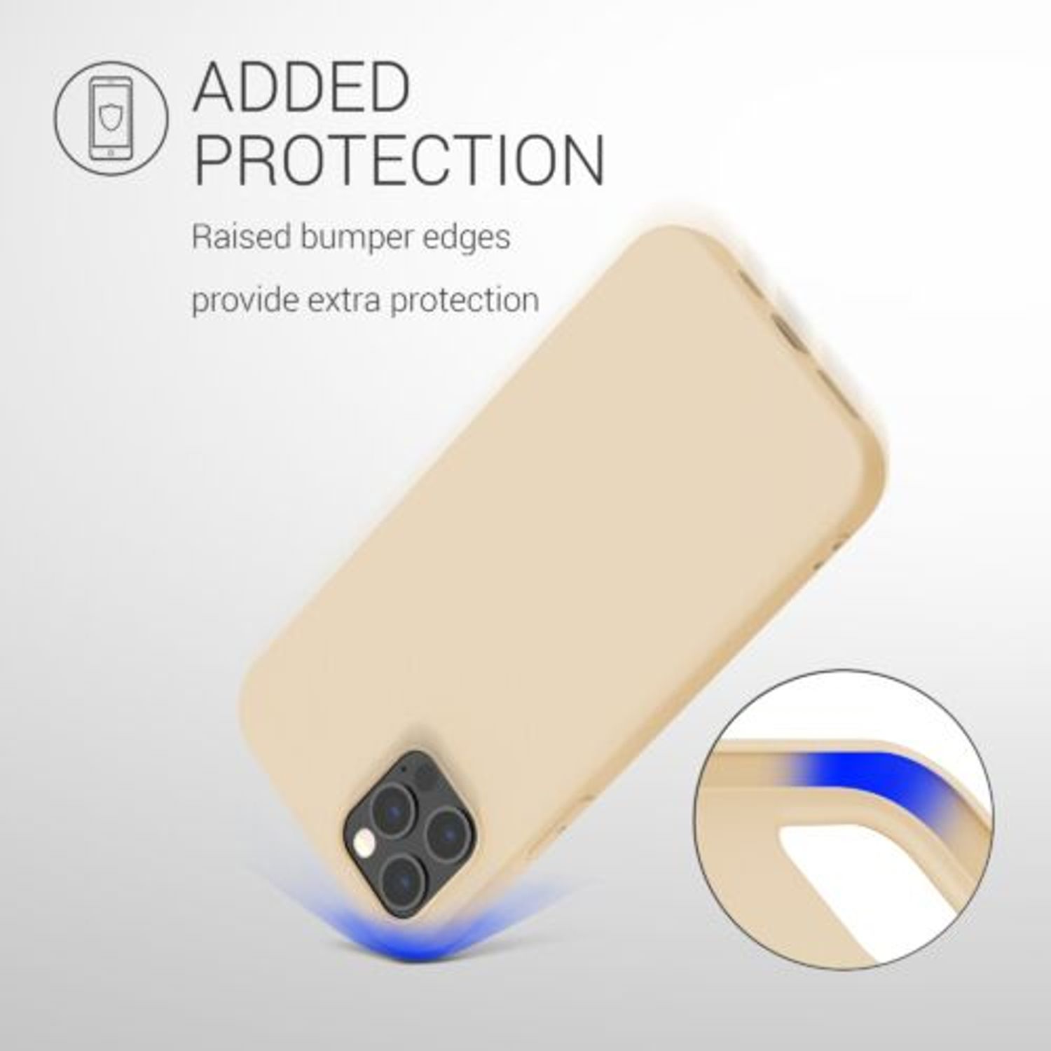 Husa pentru Apple iPhone 12 Pro Max, Silicon, Crem, 53940.210 fotografia produsului View 5 L