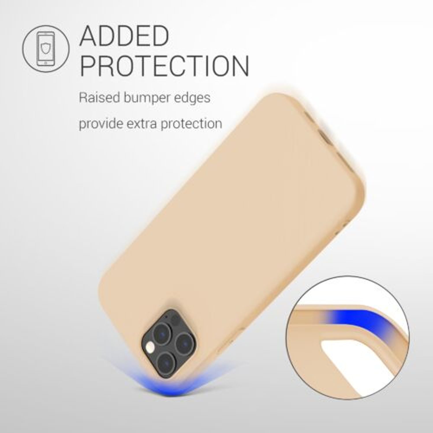 Husa pentru Apple iPhone 12 Pro Max, Silicon, Crem, 53940.154 fotografia produsului View 8 L