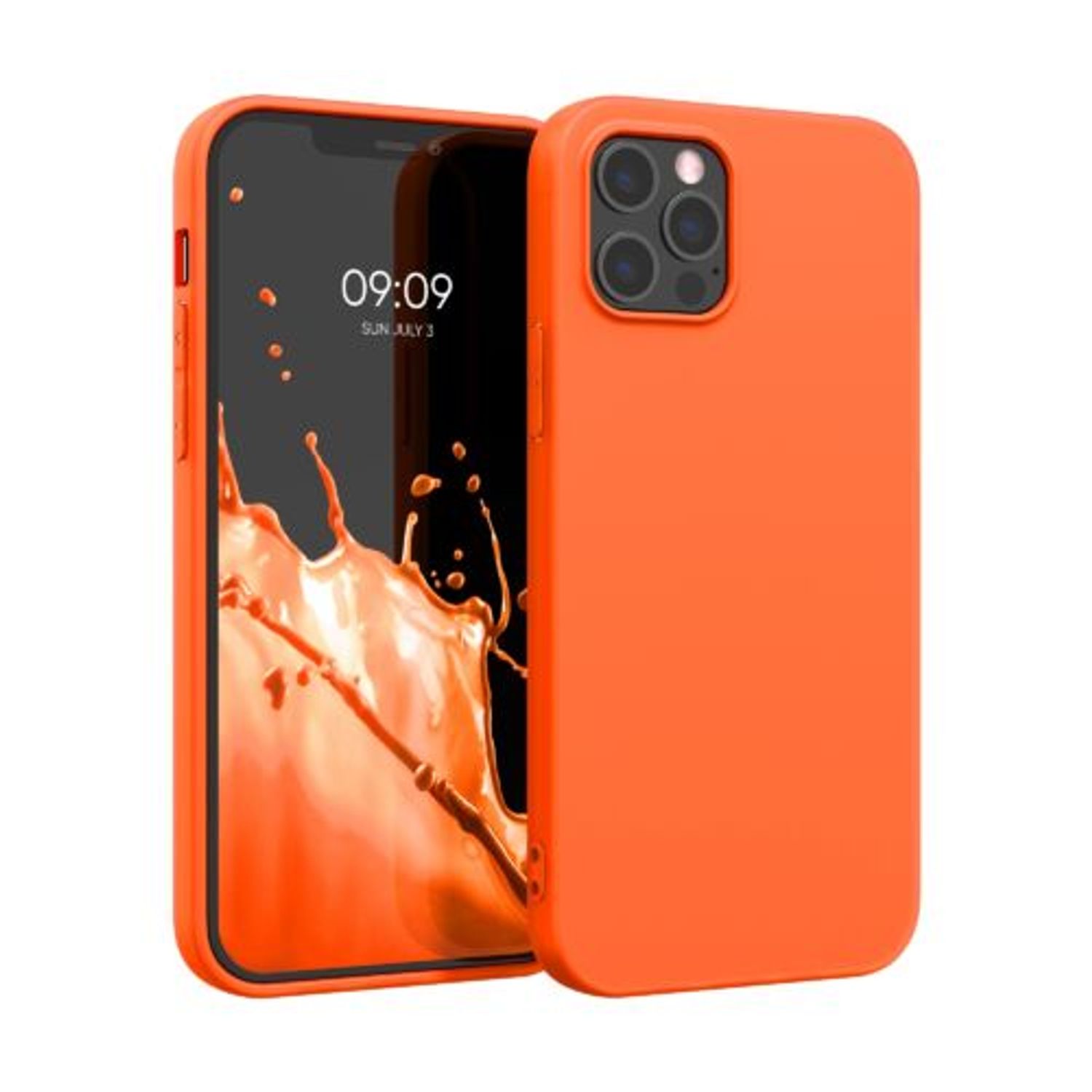 Husa pentru Apple iPhone 12 Pro Max, Silicon, Portocaliu, 53941.69 fotografia produsului
