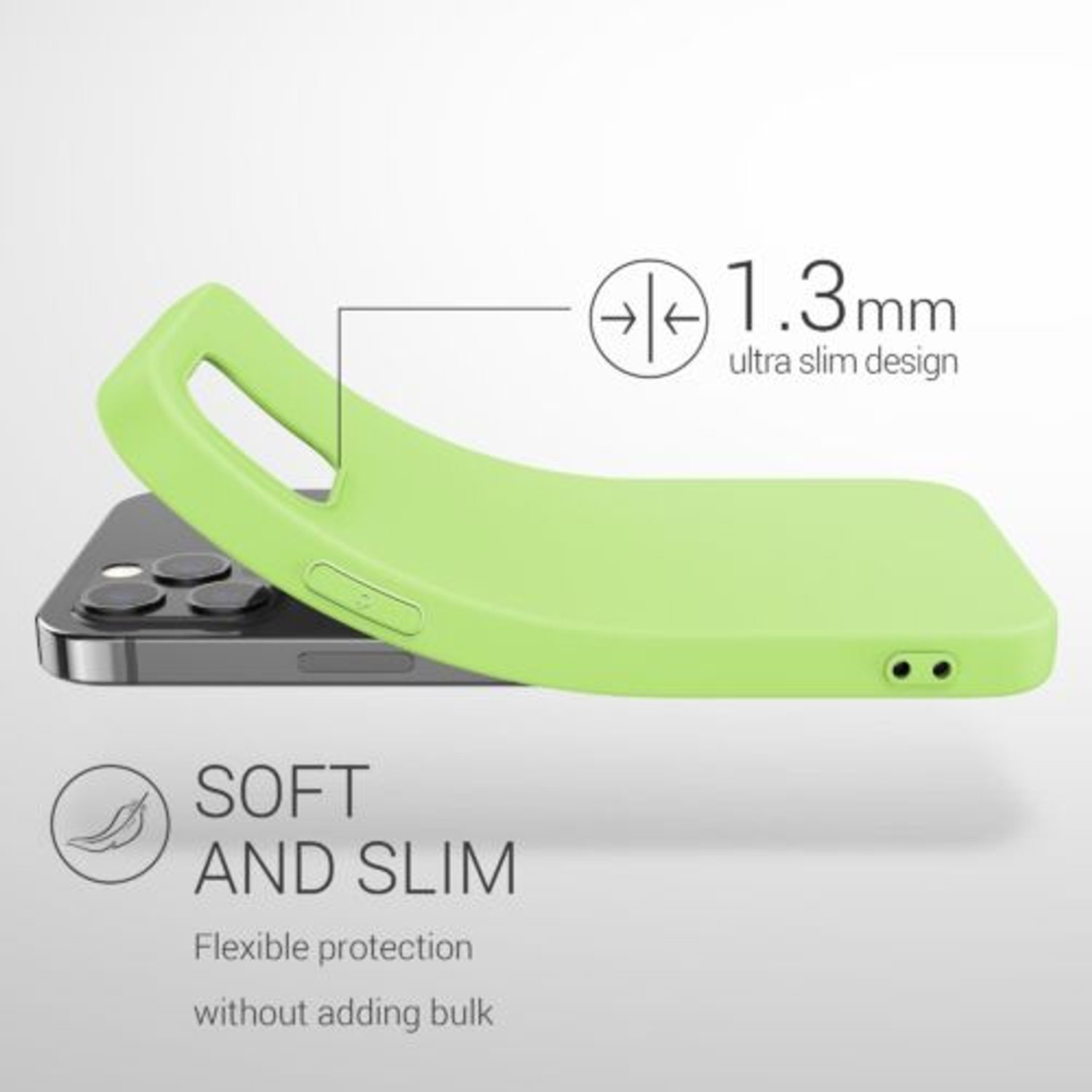 Husa pentru Apple iPhone 12 Pro Max, Silicon, Verde, 53940.214 fotografia produsului View 5 L