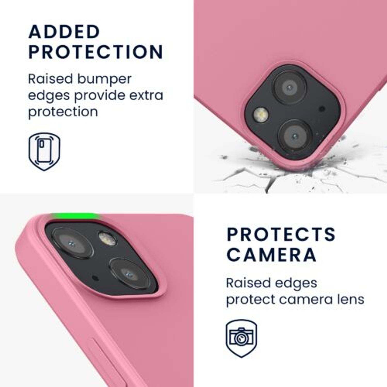 Husa pentru iPhone 13, Silicon, Roz, 55948.212 fotografia produsului View 5 L