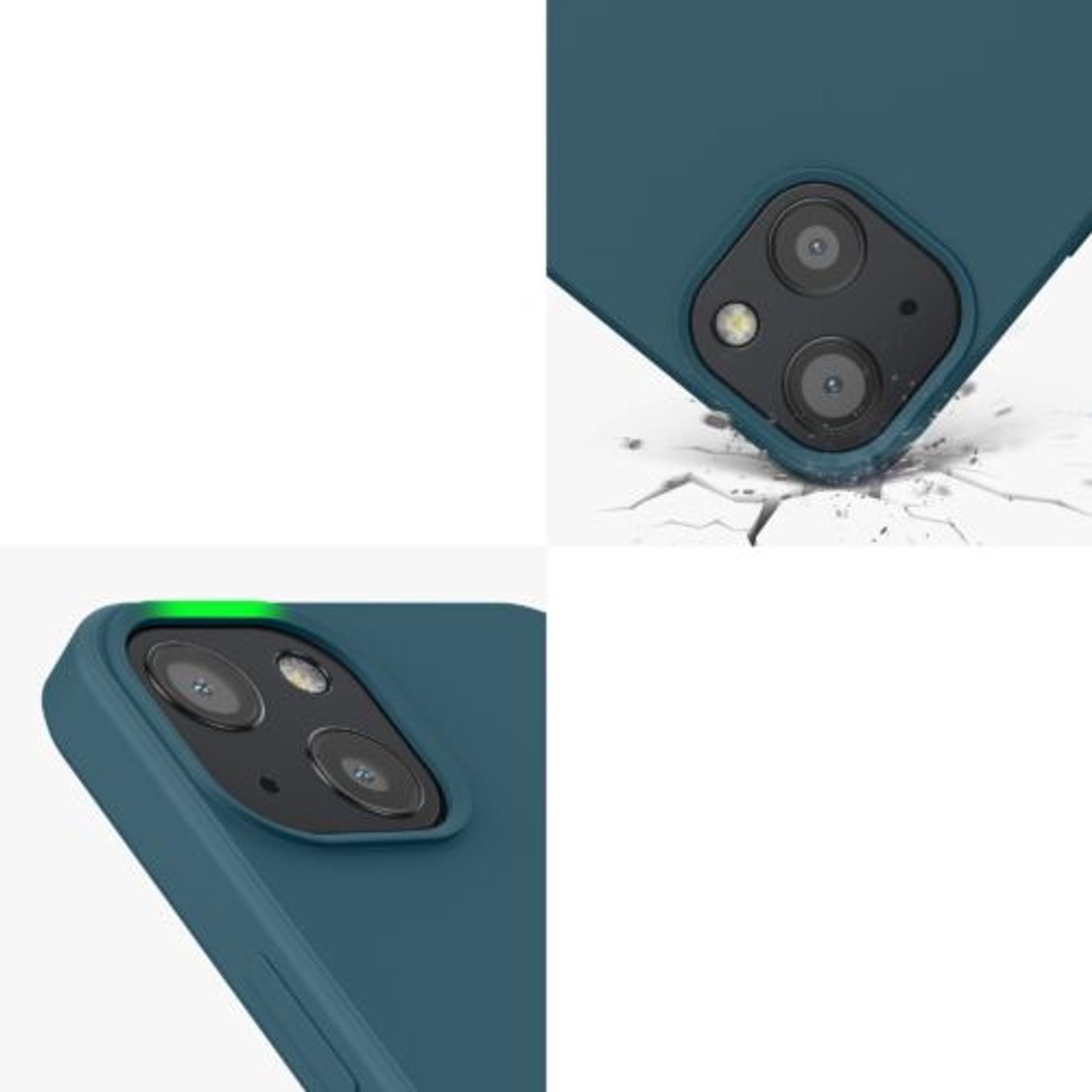 Husa pentru iPhone 13, Silicon, Verde, 55948.57 fotografia produsului View 9 L