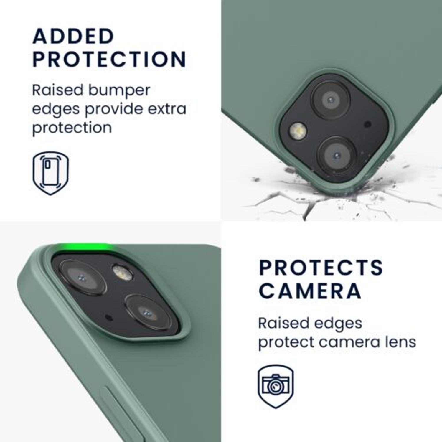 Husa pentru iPhone 13, Silicon, Verde, 55948.166 fotografia produsului View 4 L