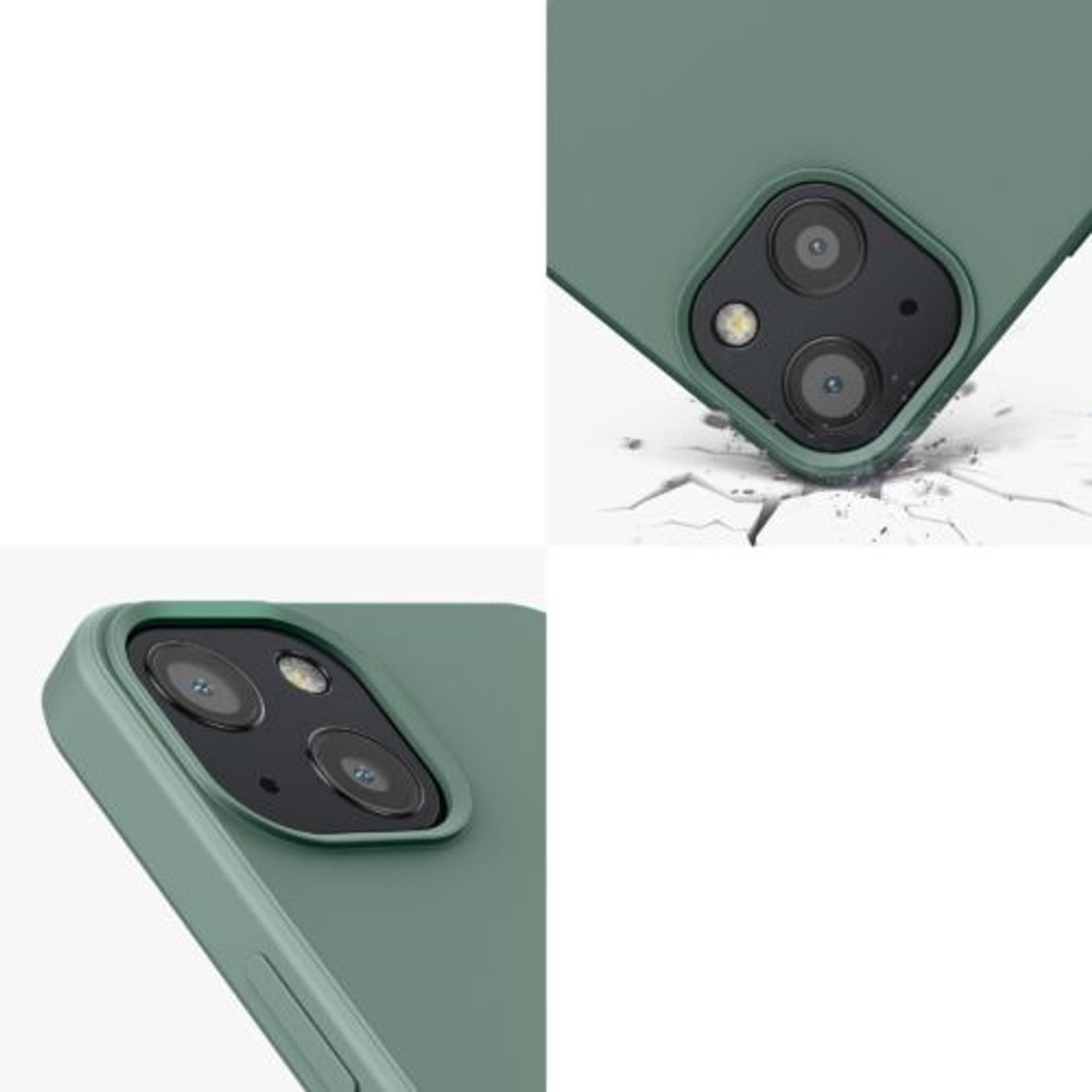 Husa pentru iPhone 13, Silicon, Verde, 55948.166 fotografia produsului View 9 L
