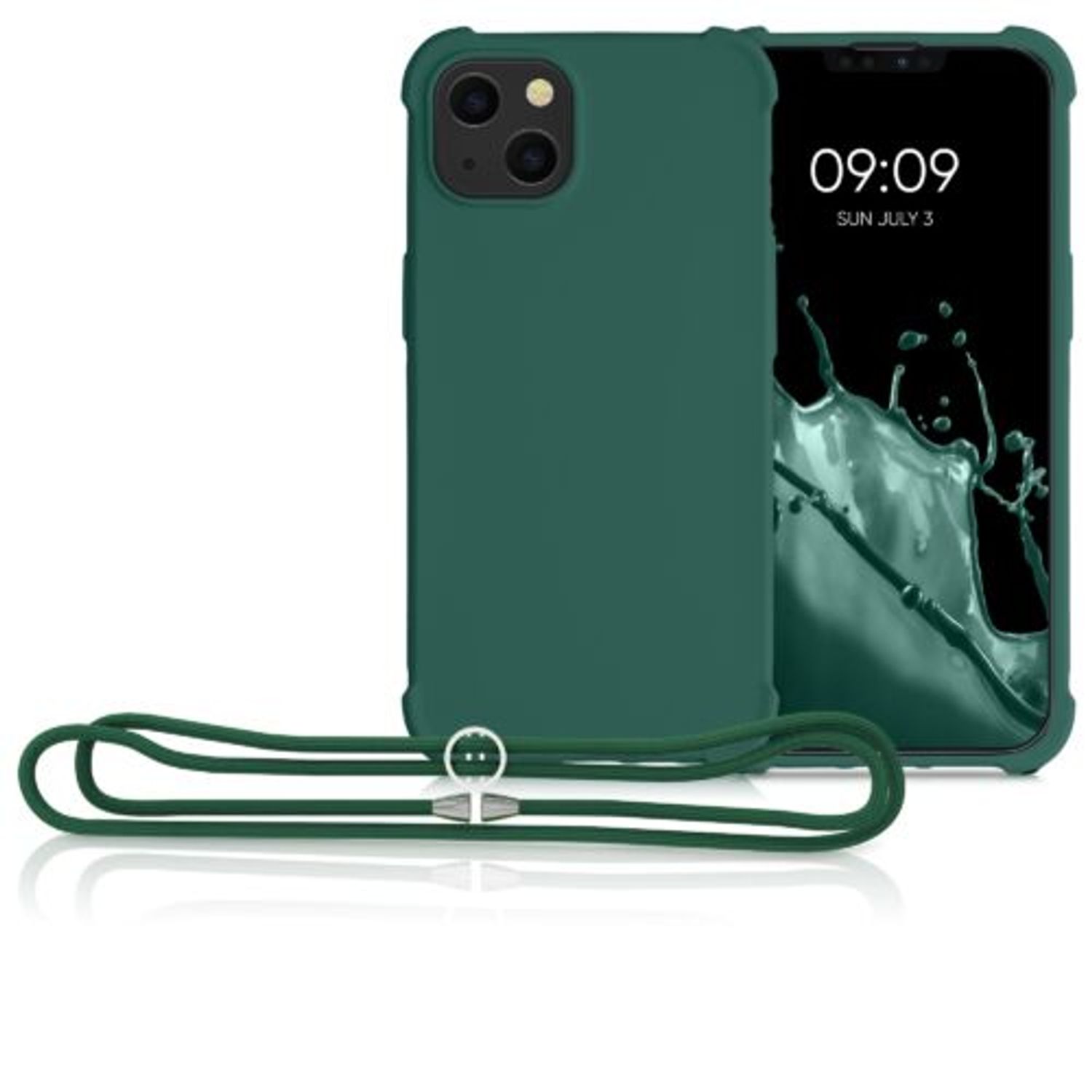 Husa pentru iPhone 13, Silicon, Verde, 55950.80 fotografia produsului View 3 L