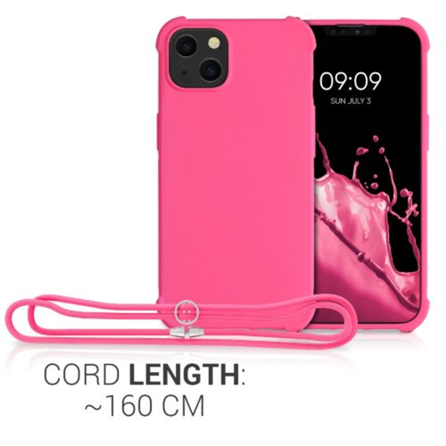 Husa pentru iPhone 13, Silicon, Roz, 55950.77 fotografia produsului View 3 L