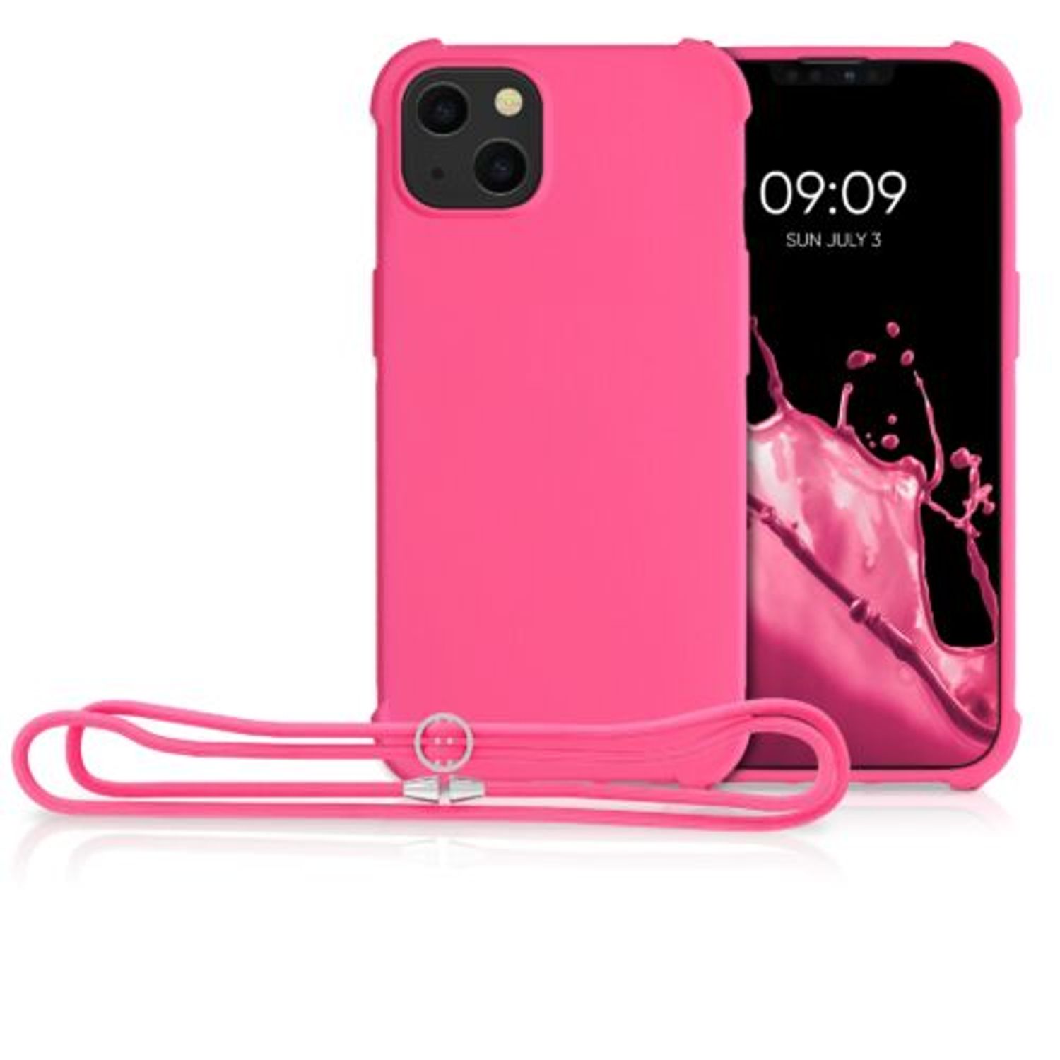 Husa pentru iPhone 13, Silicon, Roz, 55950.77 fotografia produsului View 7 L