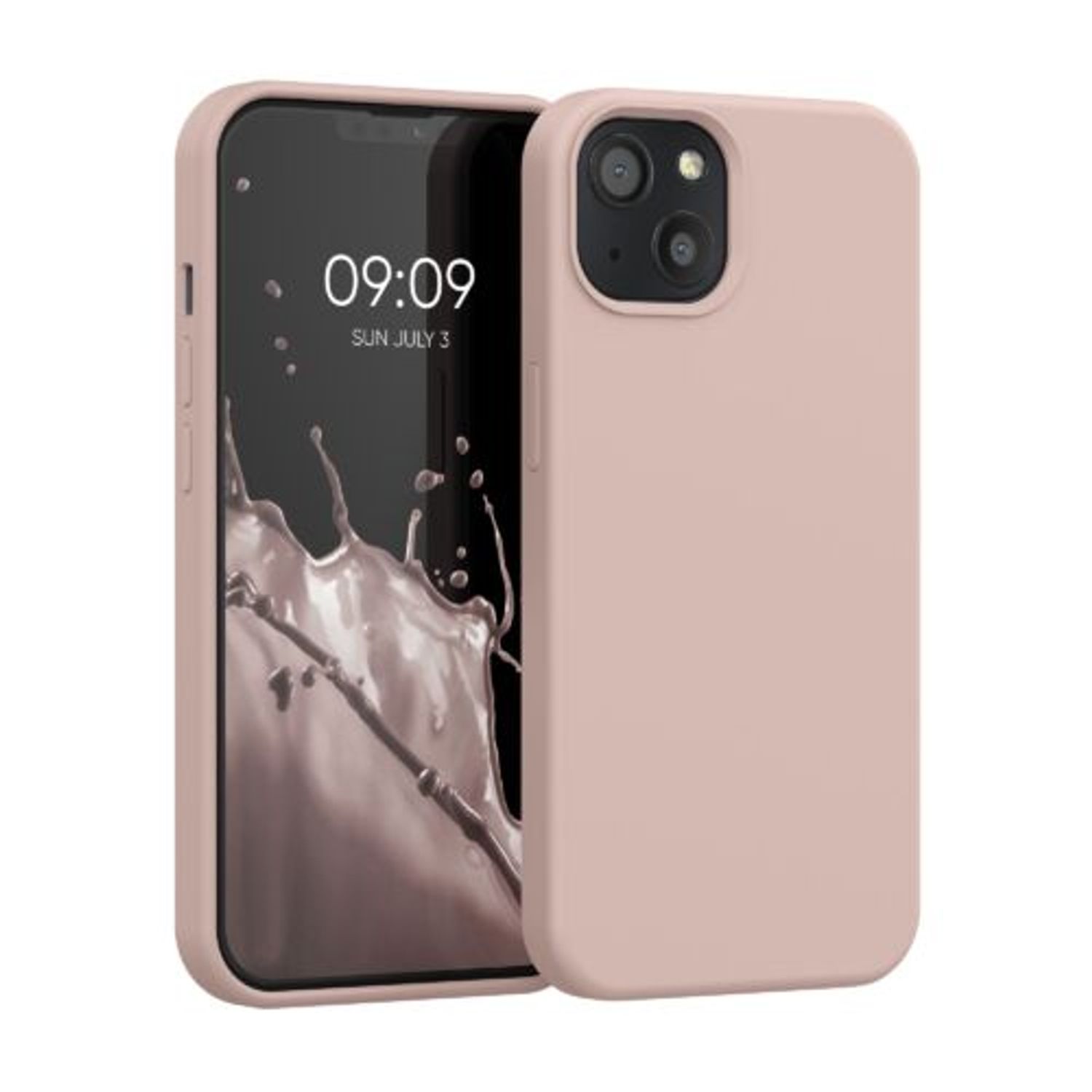 Husa pentru iPhone 13, Silicon, Crem, 55878.10 fotografia produsului
