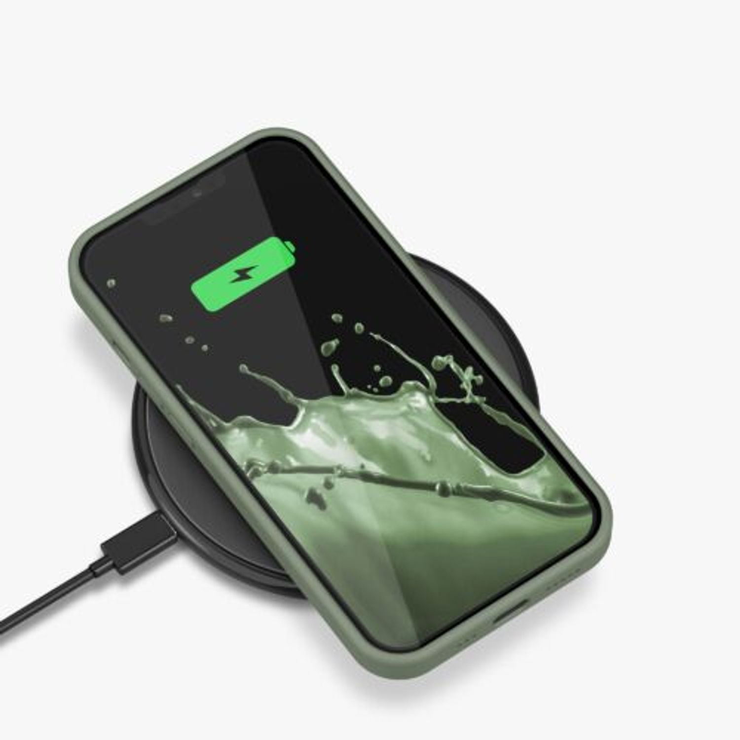 Husa pentru iPhone 13, Silicon, Verde, 55878.172 fotografia produsului View 11 L