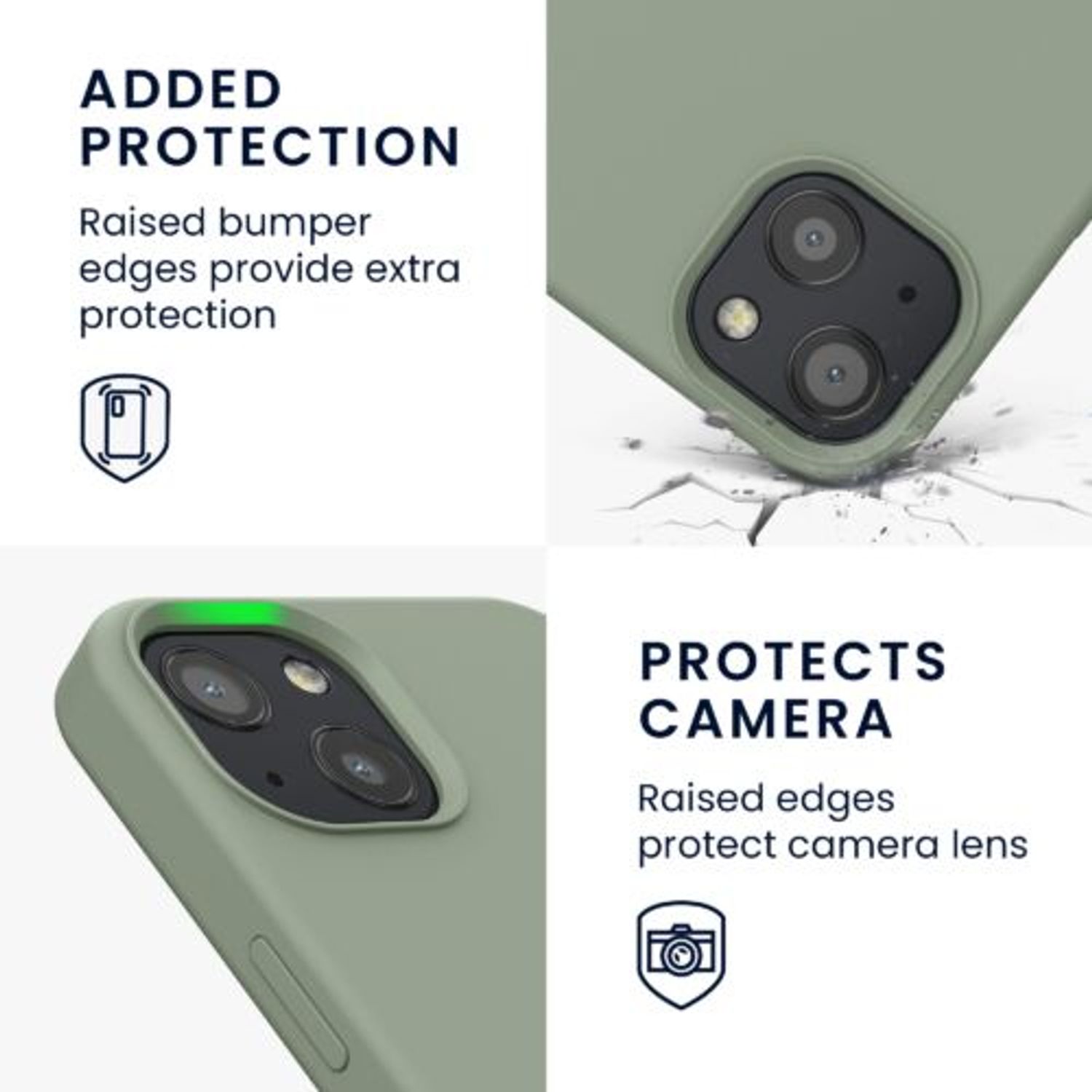 Husa pentru iPhone 13, Silicon, Verde, 55878.172 fotografia produsului View 4 L