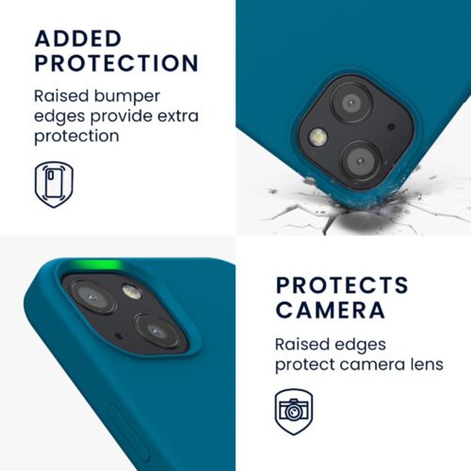 Husa pentru iPhone 13, Silicon, Albastru, 55878.224 fotografia produsului View 3 L