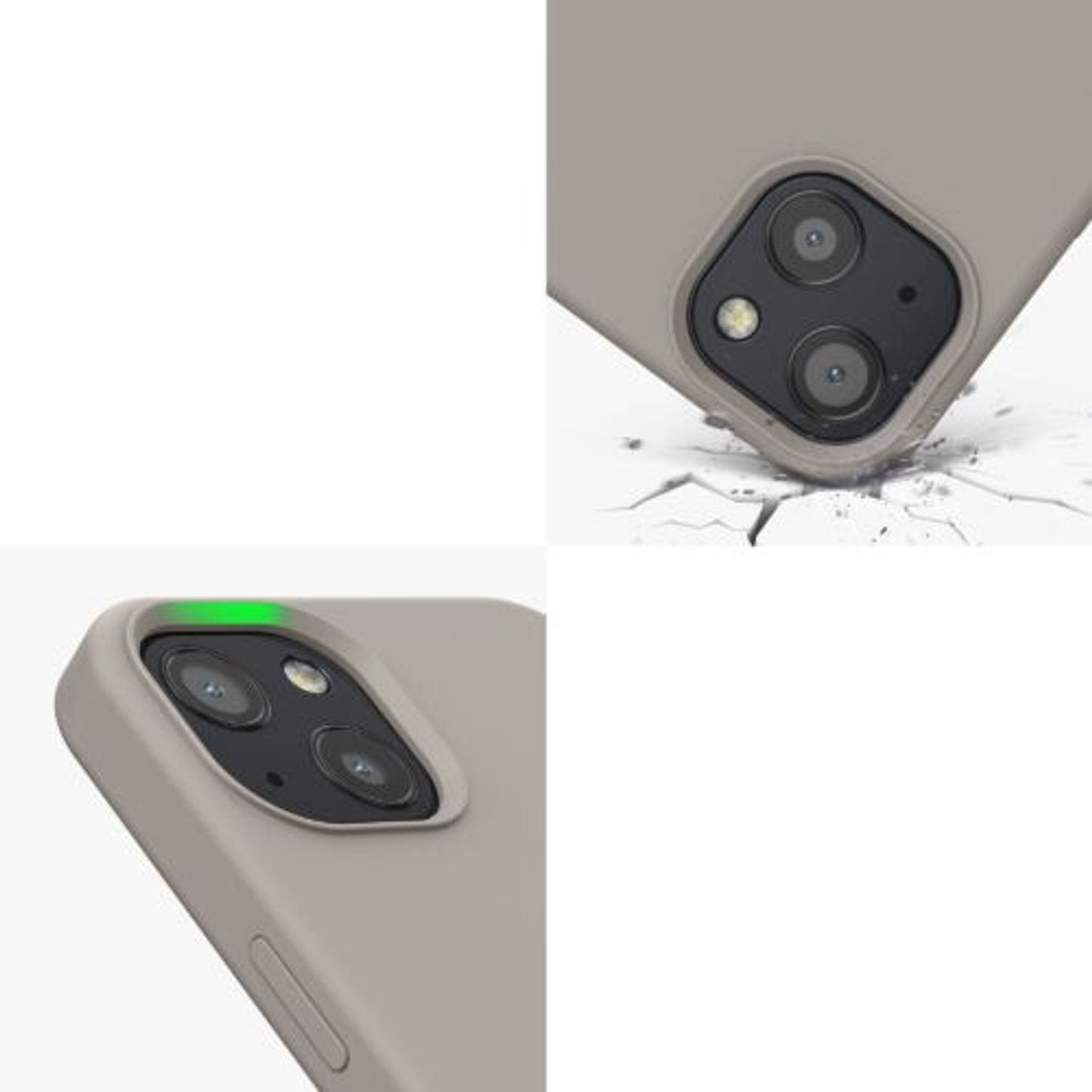 Husa pentru iPhone 13, Silicon, Gri, 55878.43 fotografia produsului View 9 L