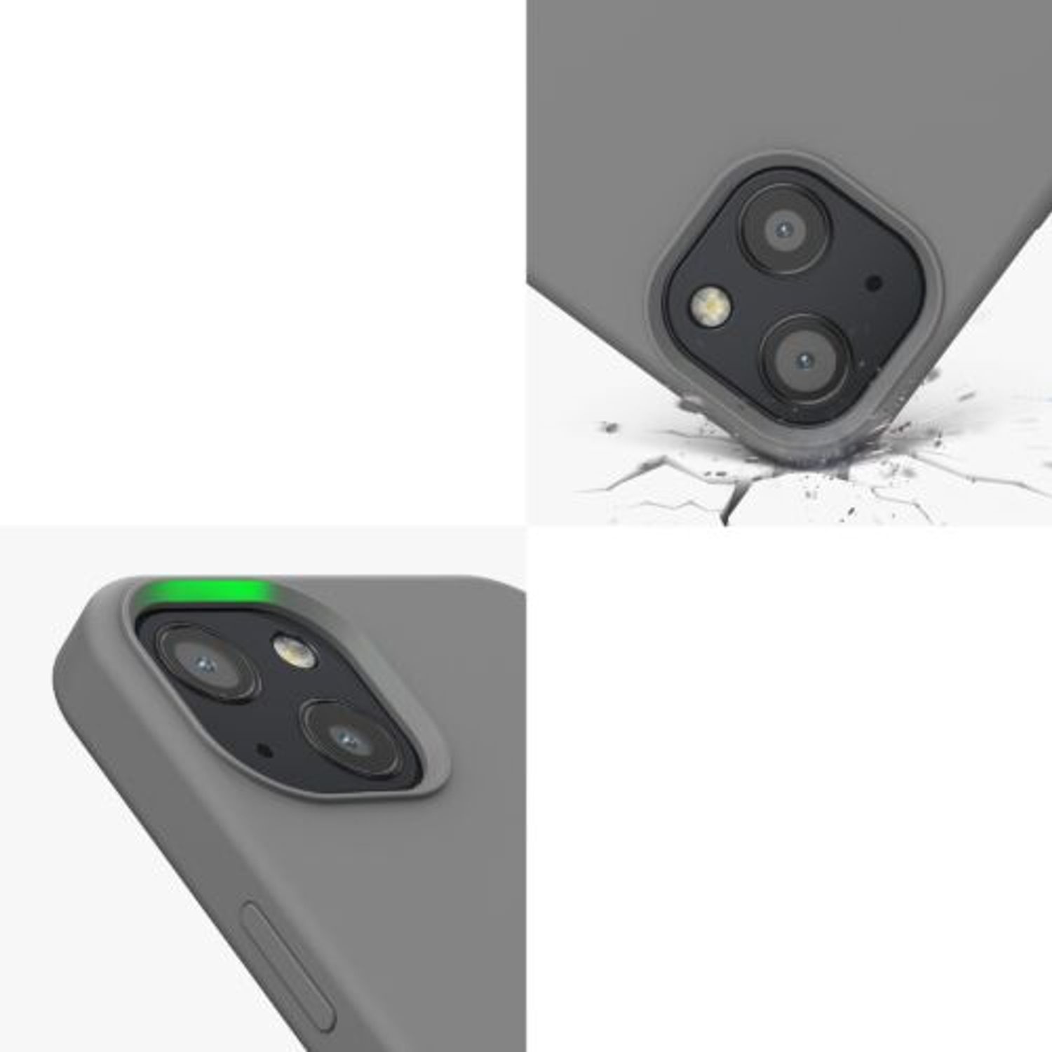 Husa pentru iPhone 13, Silicon, Gri, 55878.155 fotografia produsului View 7 L
