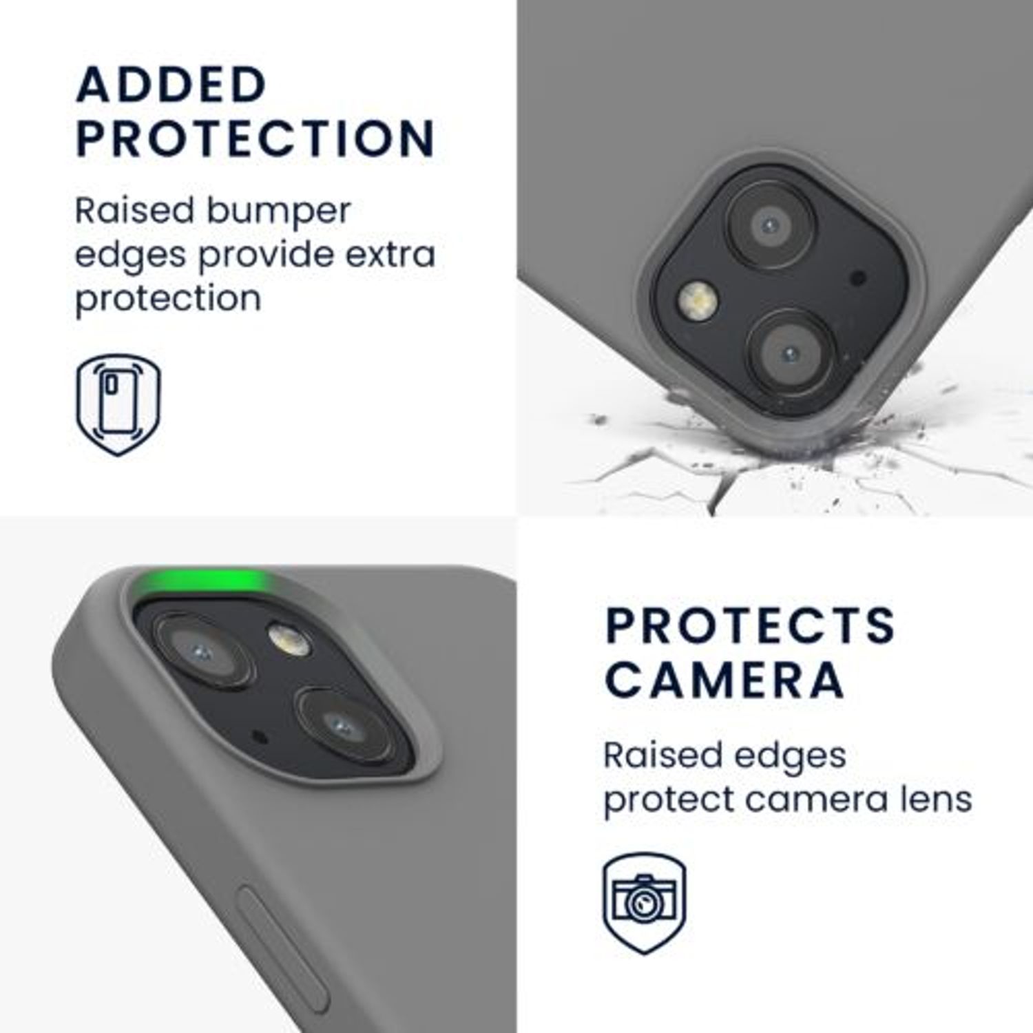 Husa pentru iPhone 13, Silicon, Gri, 55878.155 fotografia produsului View 6 L