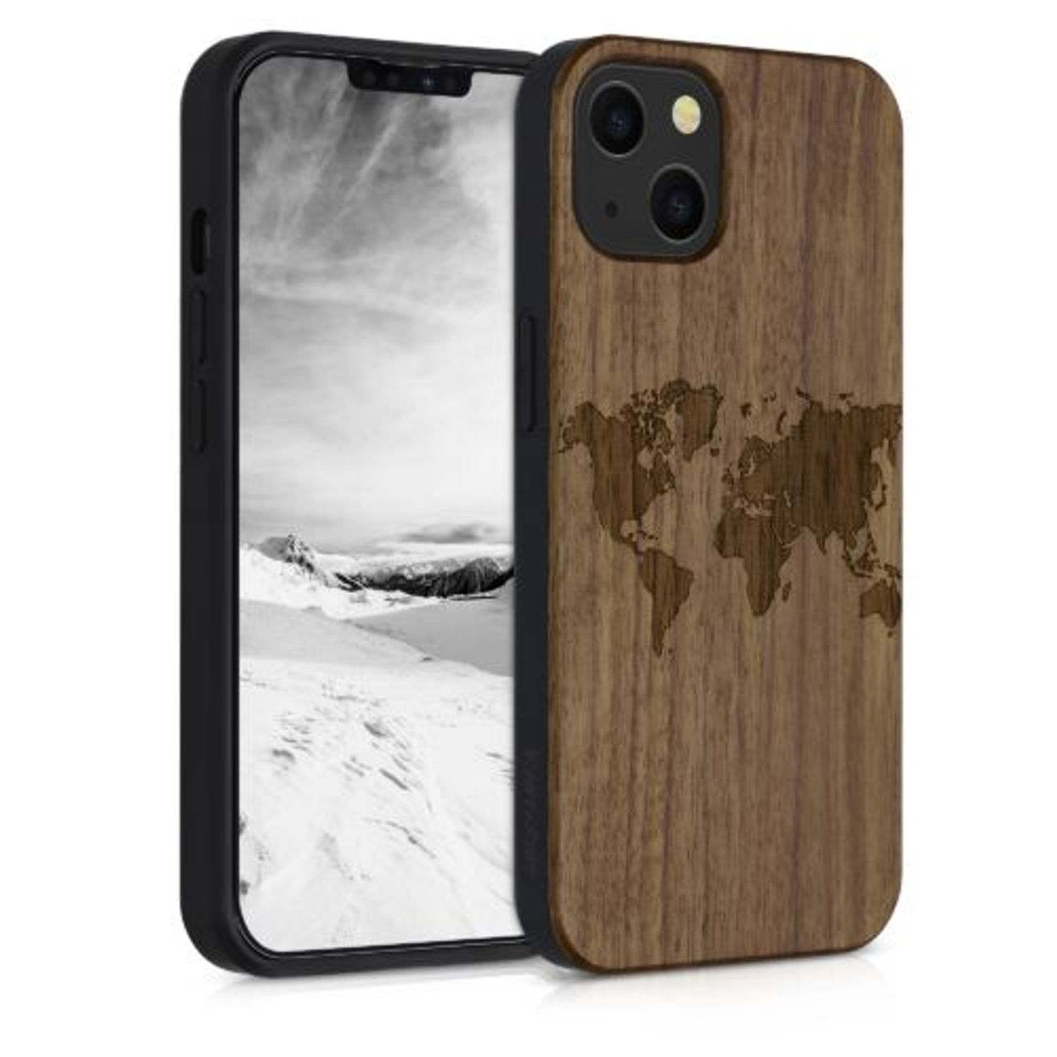 Husa pentru iPhone 13, Lemn, Maro, 55953.02 fotografia produsului