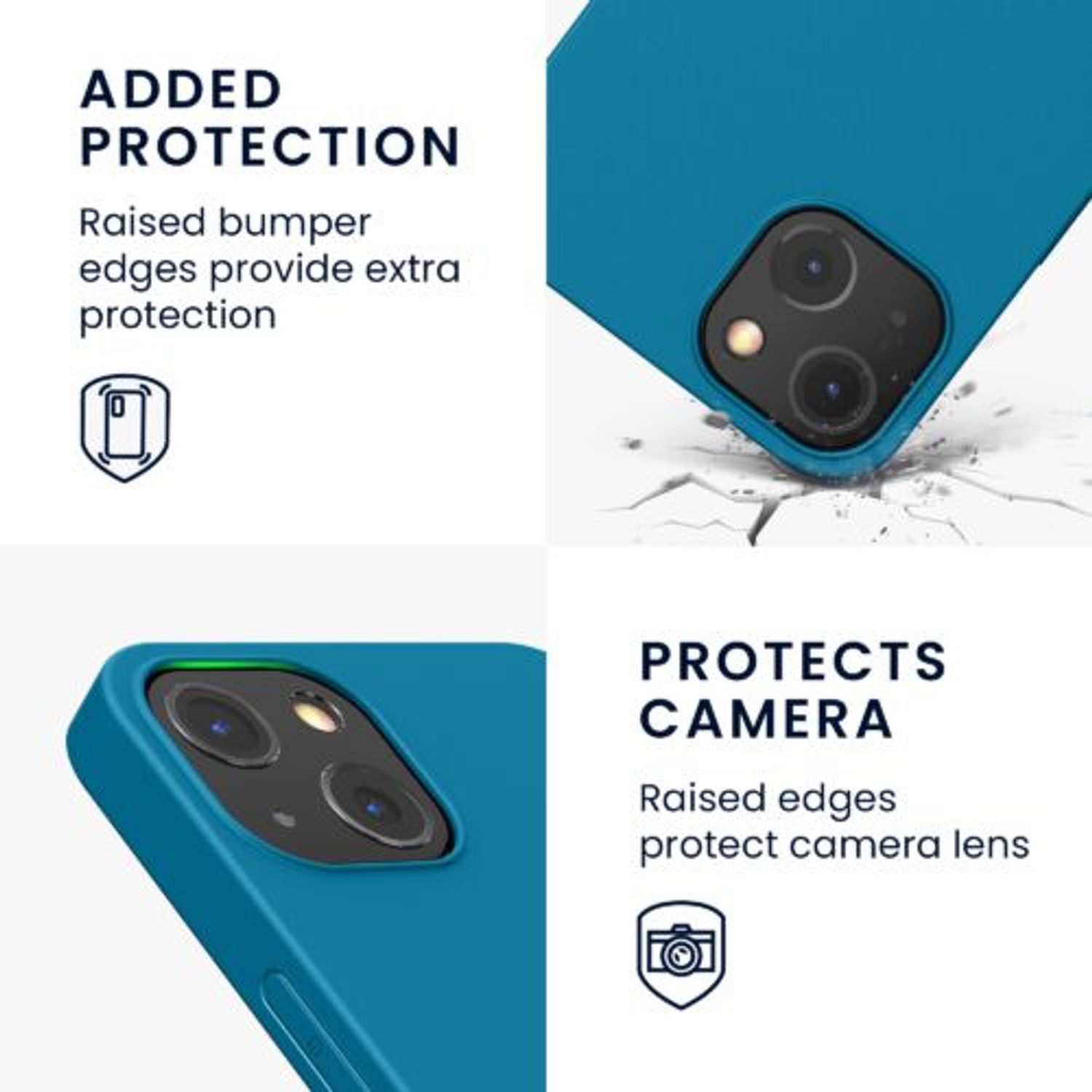 Husa pentru iPhone 13, Silicon, Albastru, 55944.224 fotografia produsului View 4 L