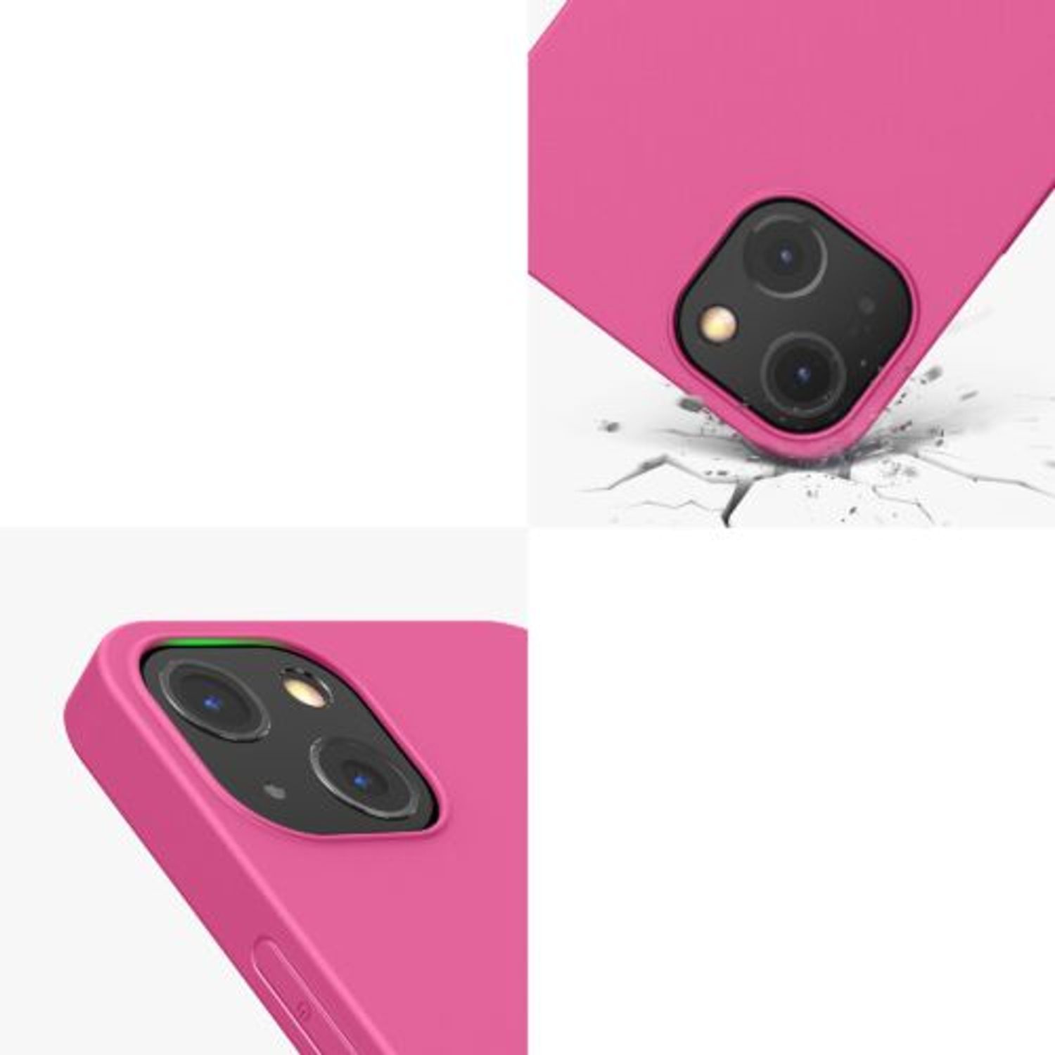 Husa pentru iPhone 13, Silicon, Roz, 55944.213 fotografia produsului View 9 L