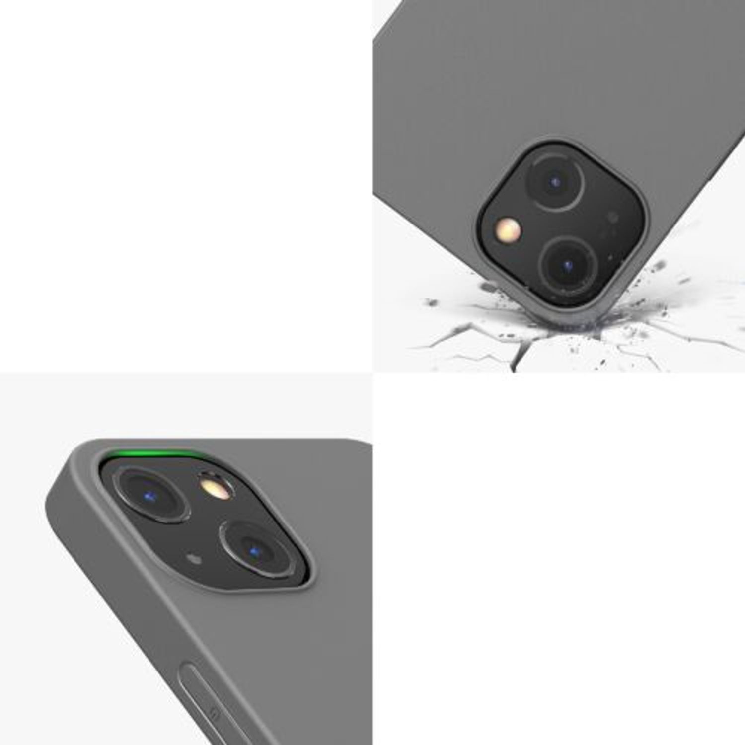 Husa pentru iPhone 13, Silicon, Gri, 55944.155 fotografia produsului View 8 L