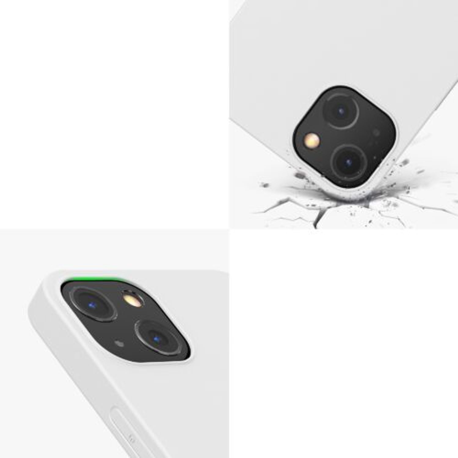 Husa pentru iPhone 13, Silicon, Alb, 55944.48 fotografia produsului View 9 L