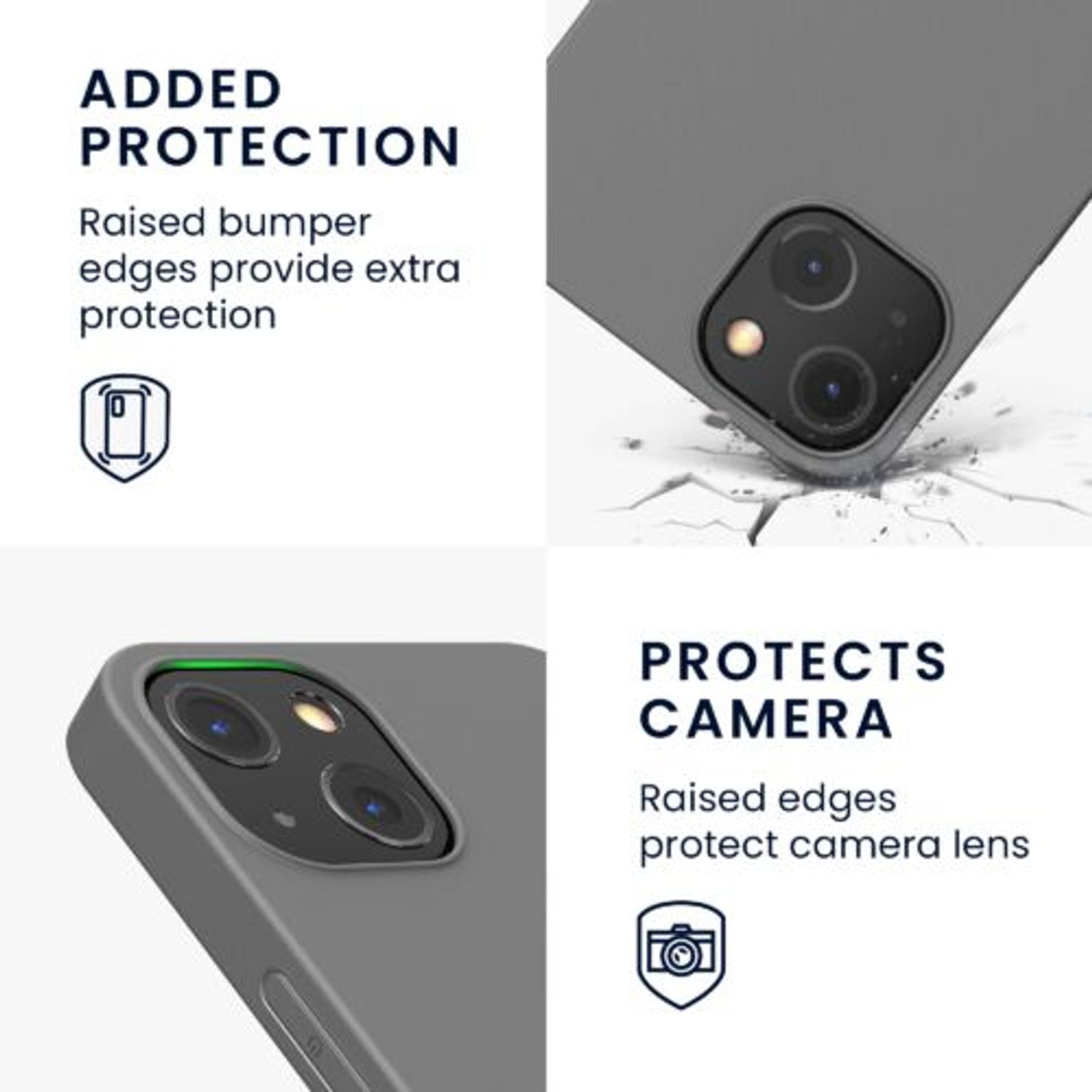 Husa pentru iPhone 13, Silicon, Gri, 55944.155 fotografia produsului View 6 L