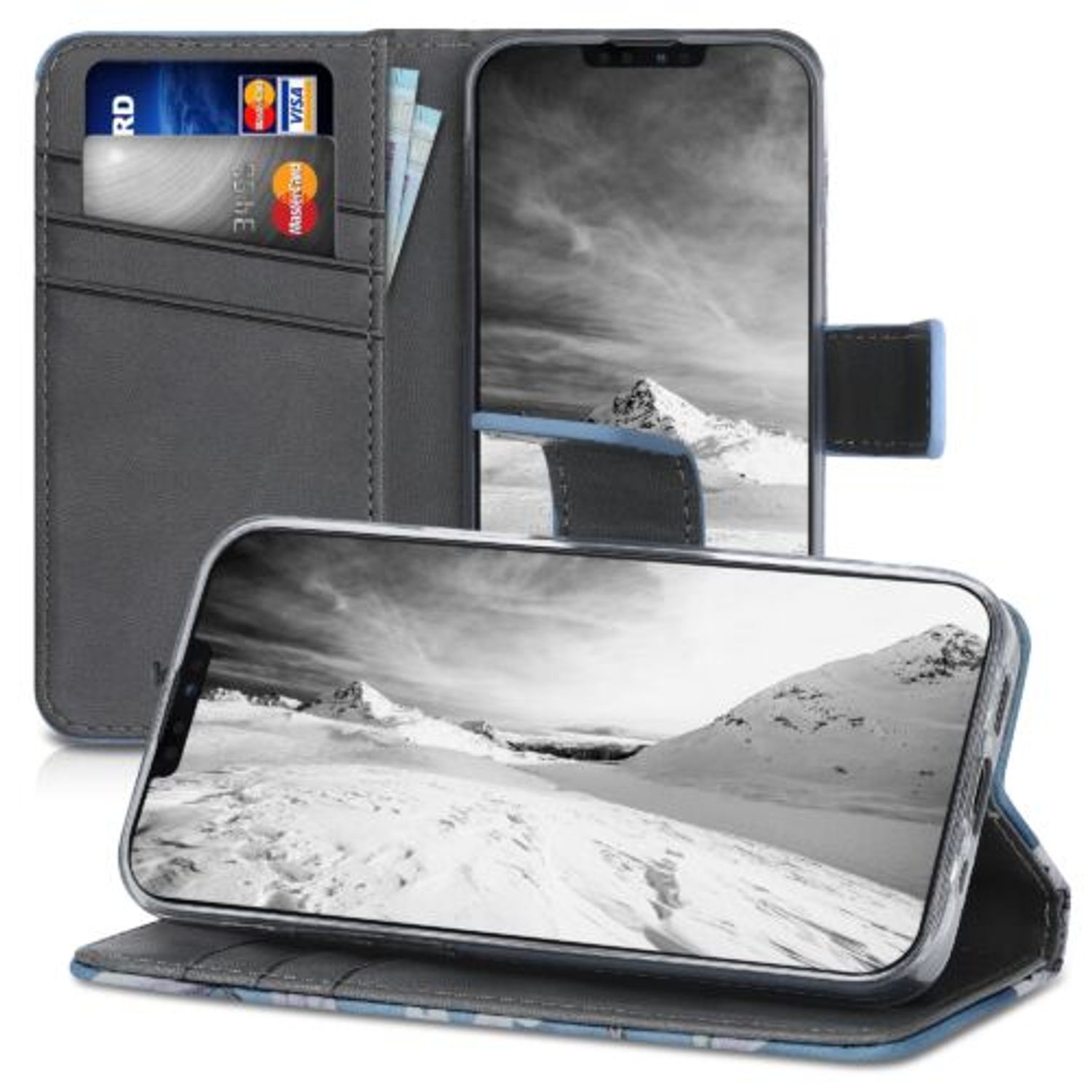 Husa pentru iPhone 13 Mini, Piele ecologica, Albastru, 55935.02 fotografia produsului View 5 L