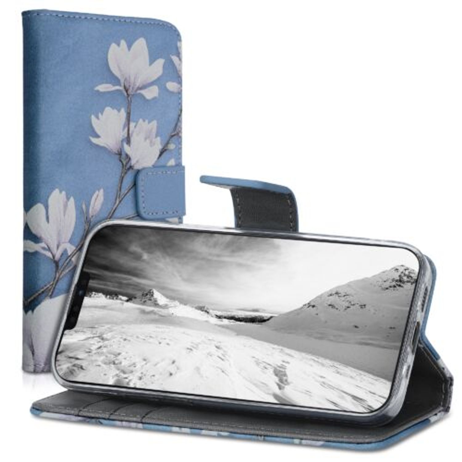 Husa pentru iPhone 13 Mini, Piele ecologica, Albastru, 55935.02 fotografia produsului View 2 L