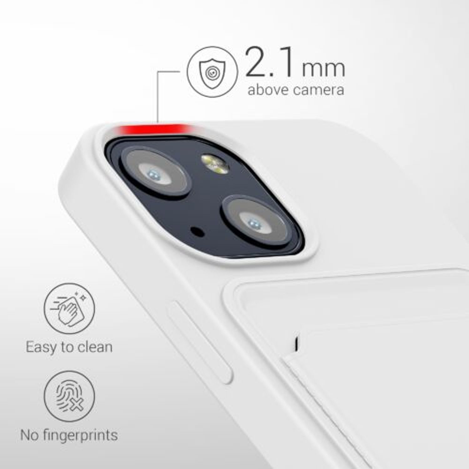 Husa pentru iPhone 13 Mini, Silicon, Alb, 55938.02 fotografia produsului View 4 L