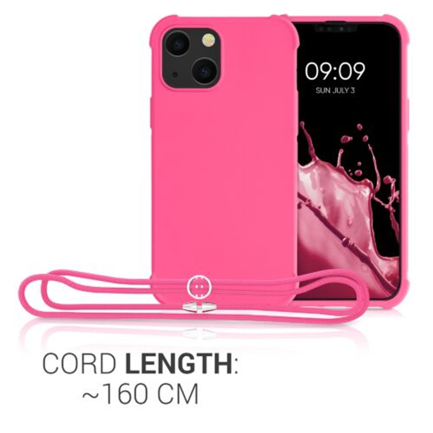 Husa pentru iPhone 13 Mini, Silicon, Roz, 55933.77 fotografia produsului View 3 L
