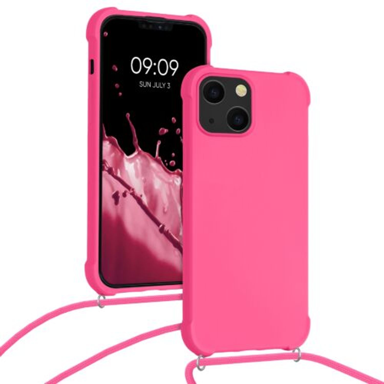 Husa pentru iPhone 13 Mini, Silicon, Roz, 55933.77 fotografia produsului View 4 L