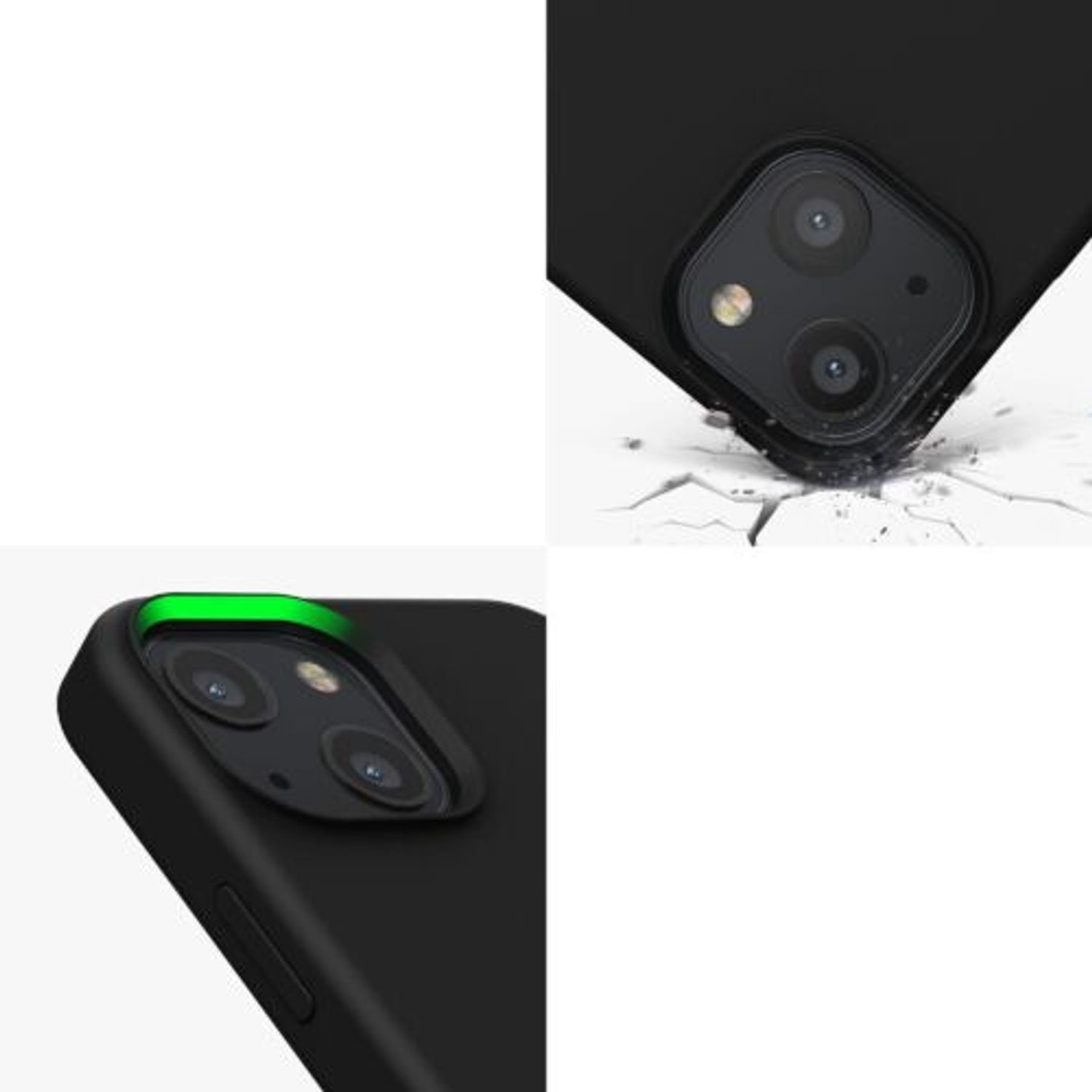 Husa pentru iPhone 13 Mini, Silicon, Negru, 55877.01 fotografia produsului View 6 L