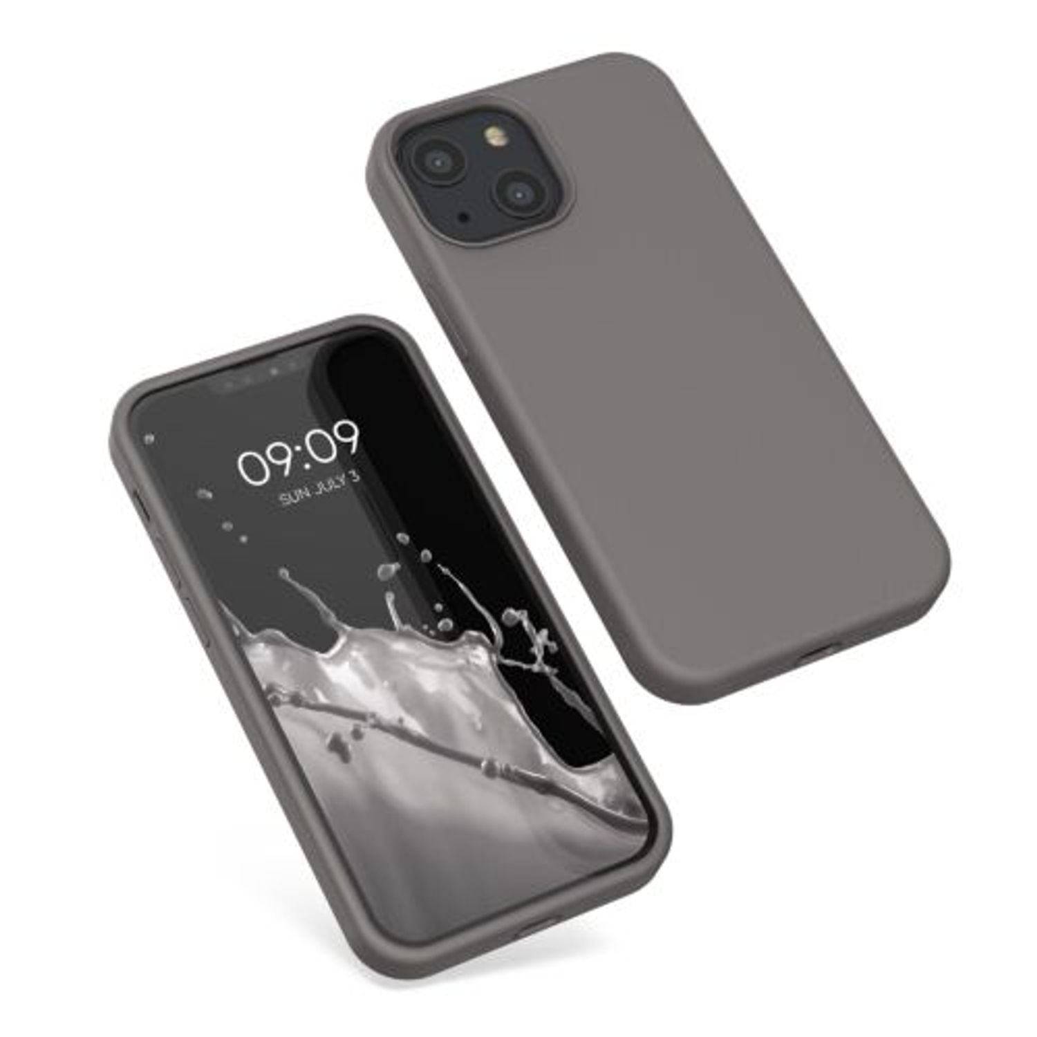Husa pentru iPhone 13 Mini, Silicon, Gri, 55877.155 fotografia produsului View 2 L
