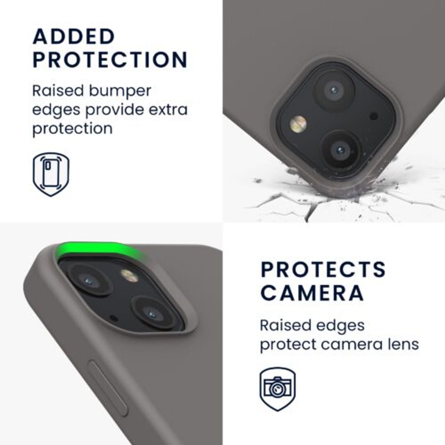 Husa pentru iPhone 13 Mini, Silicon, Gri, 55877.155 fotografia produsului View 4 L