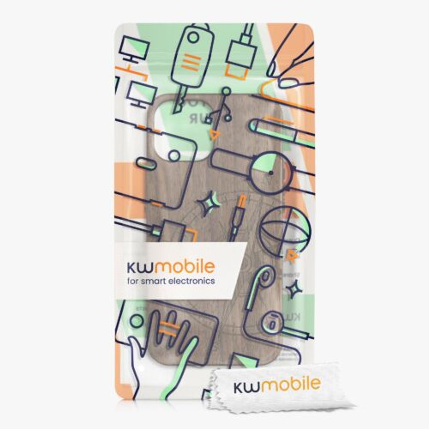 Husa pentru iPhone 13 Mini, Lemn, Maro, 55936.01 fotografia produsului View 3 L