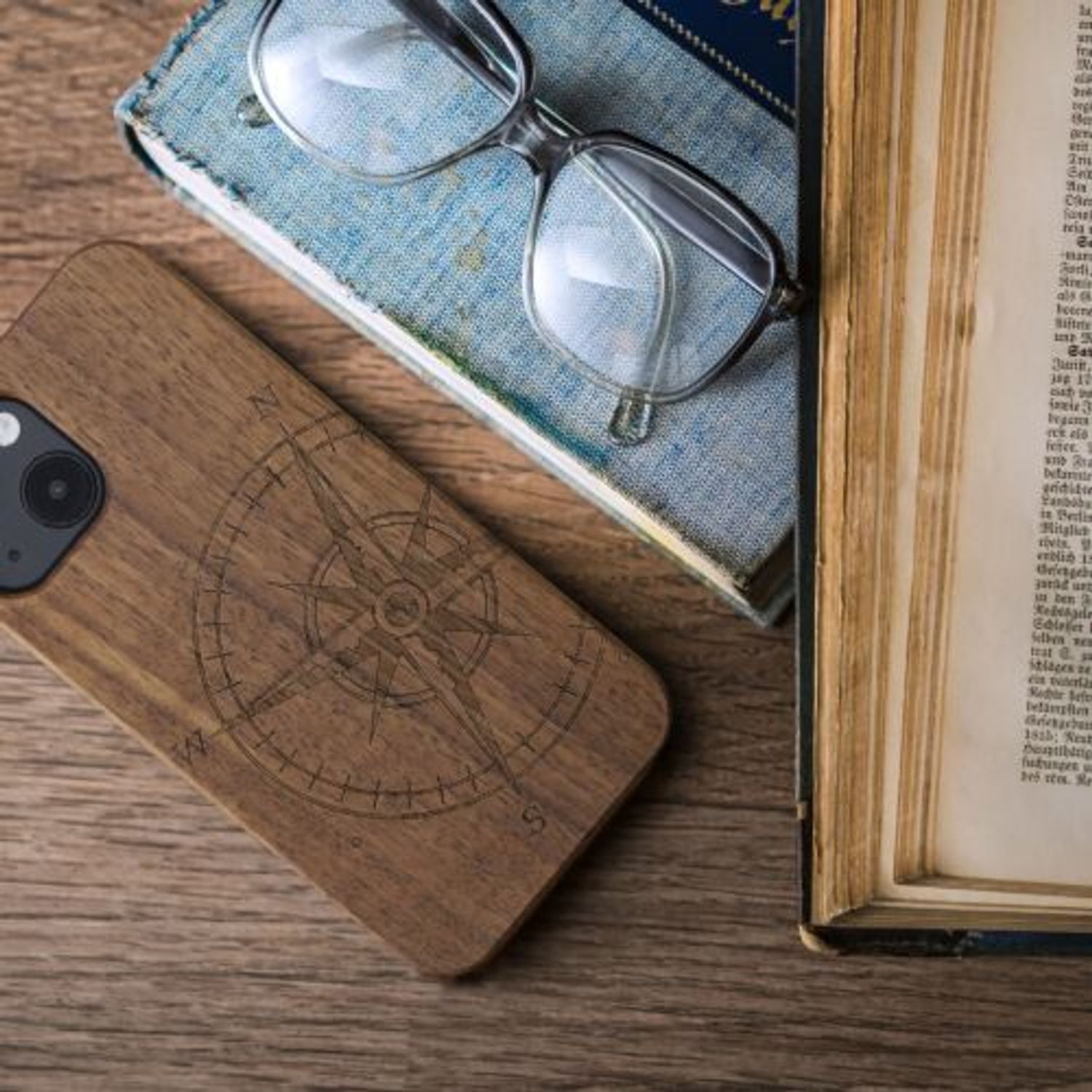 Husa pentru iPhone 13 Mini, Lemn, Maro, 55936.01 fotografia produsului View 4 L