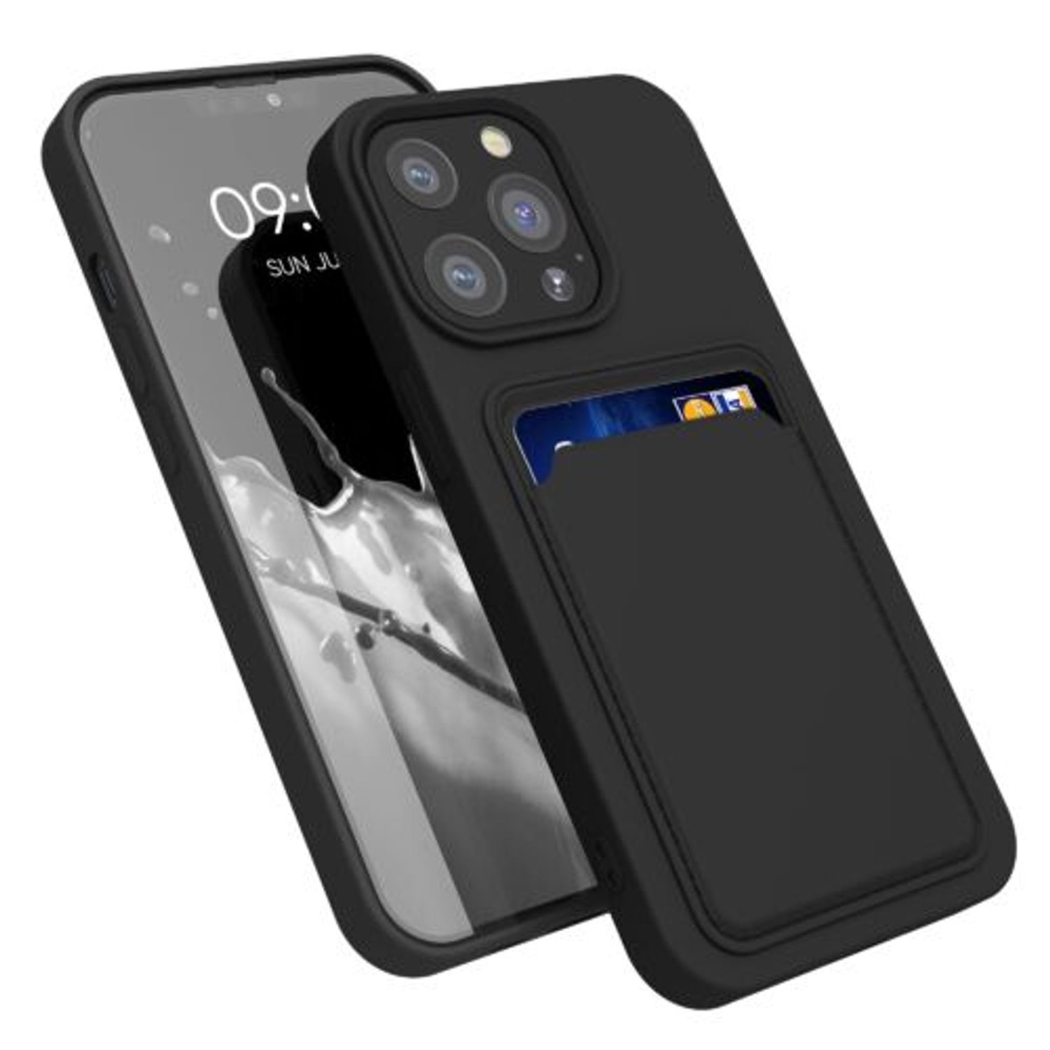 Husa pentru iPhone 13 Pro, Silicon, Negru, 55969.01 fotografia produsului View 2 L
